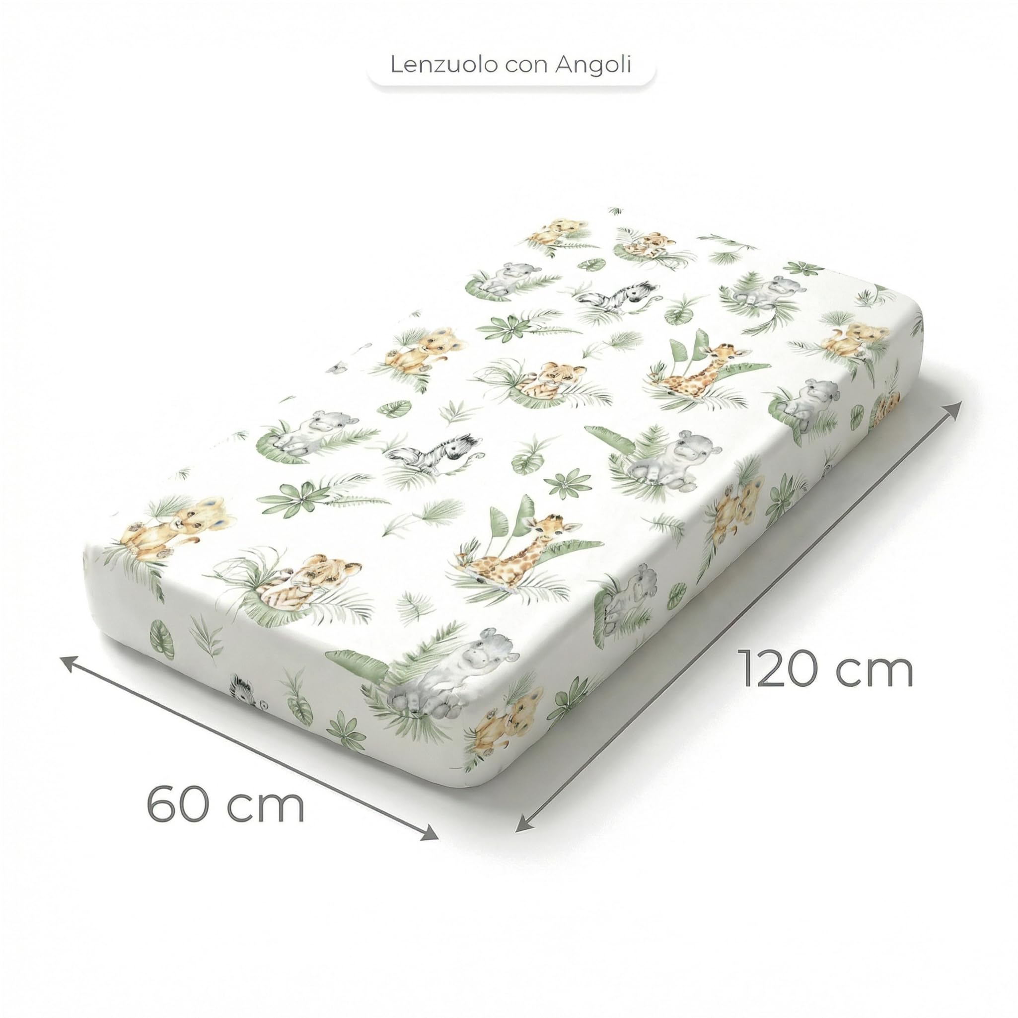 Baby Safe Coprimaterasso Lettino 60x120 100% Cotone Oeko-Tex Made in Europe