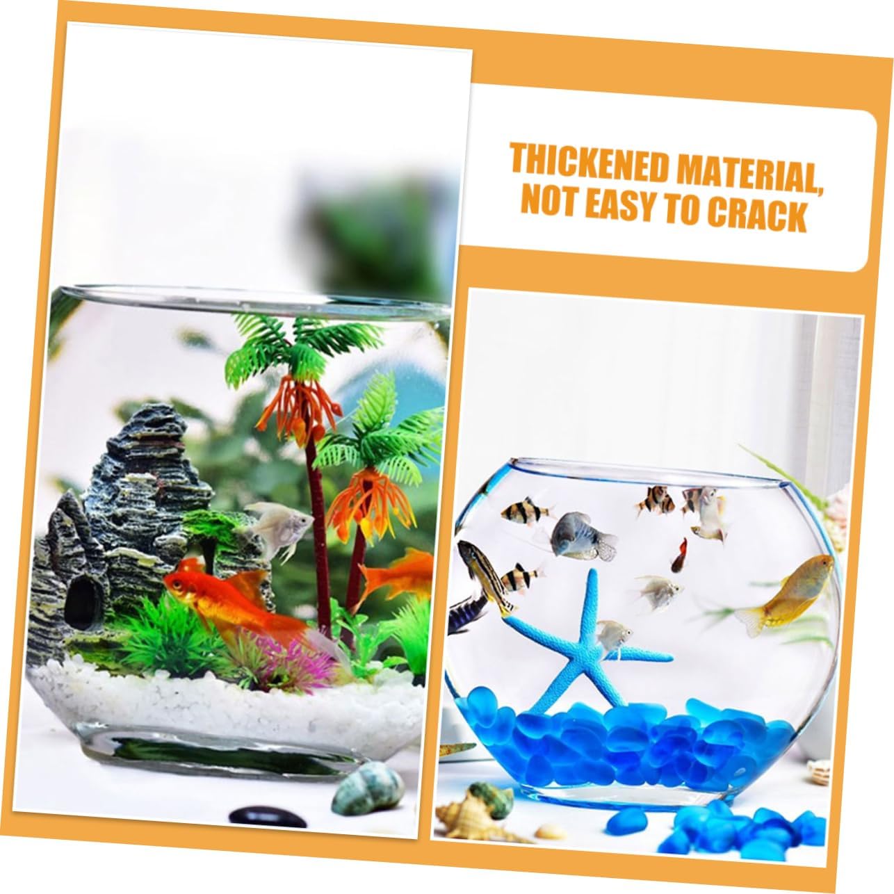 Transparent Glass Fish Bowl Bottle Small Desktop Goldfish Tank Kit Modern Terrarium Planter for Succulent Micro Landscape Home Decor and Ecological Flower Arrangement