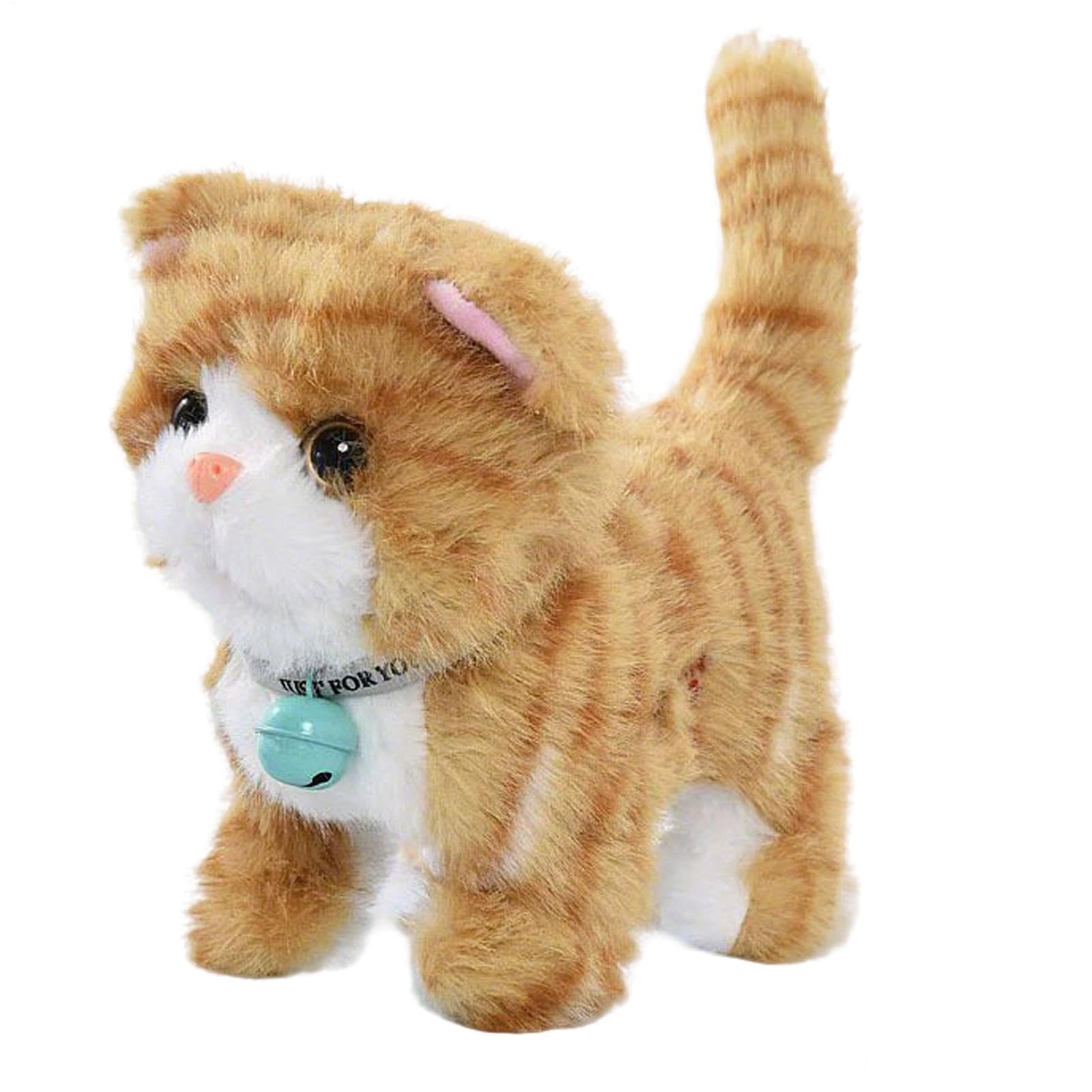 Plush Cat Toys, With Soothing Sounds, 17x10x18cm, Cuddly Toy, Kitten Meowing And Walking, Realistic Movement, For Boys Girls Preschoolers Children Pet Lovers
