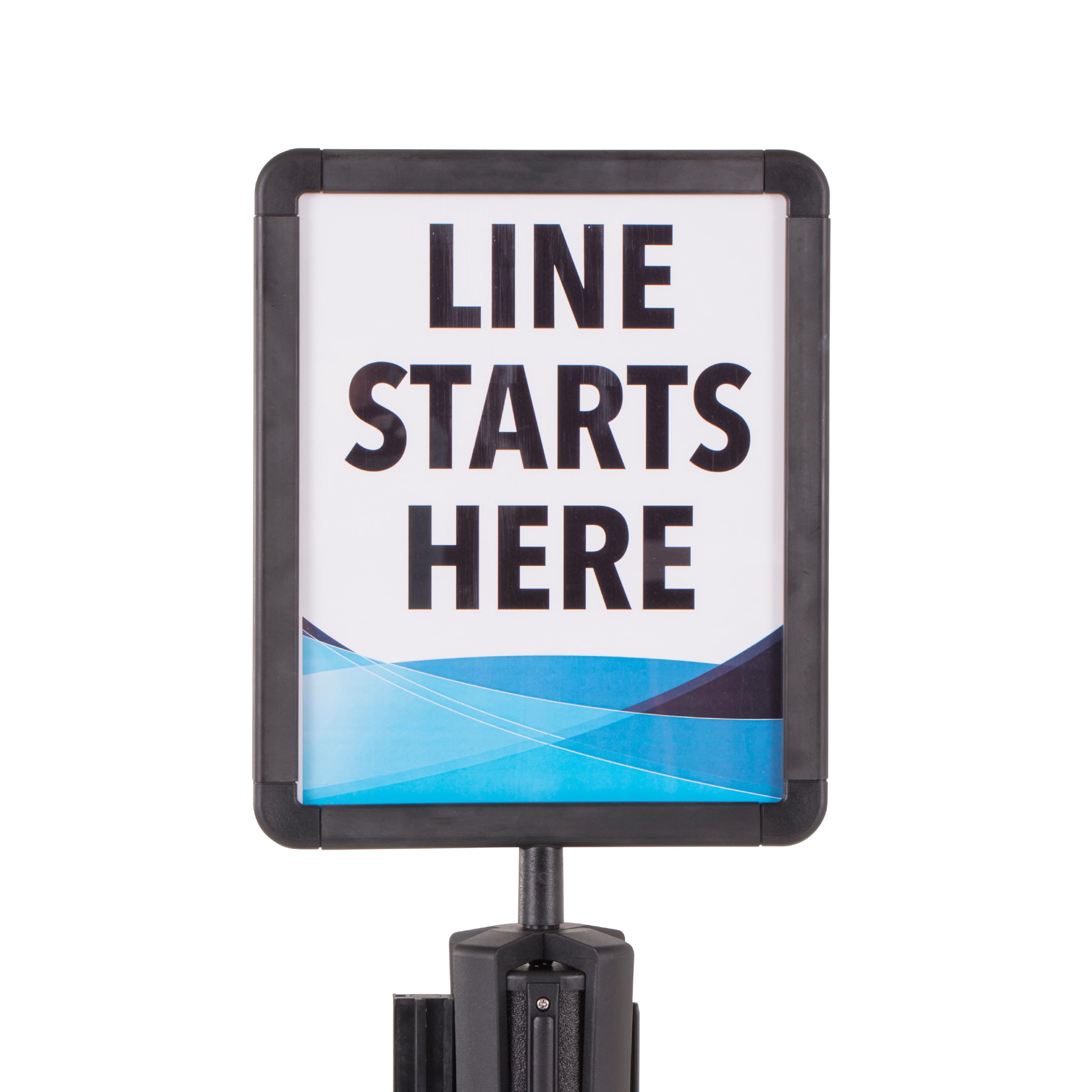 US Weight Kunststoff-Stanchionsschild-Halter mit Plexiglas-Abdeckungen für USW ChainBoss und Sentry Stanchions