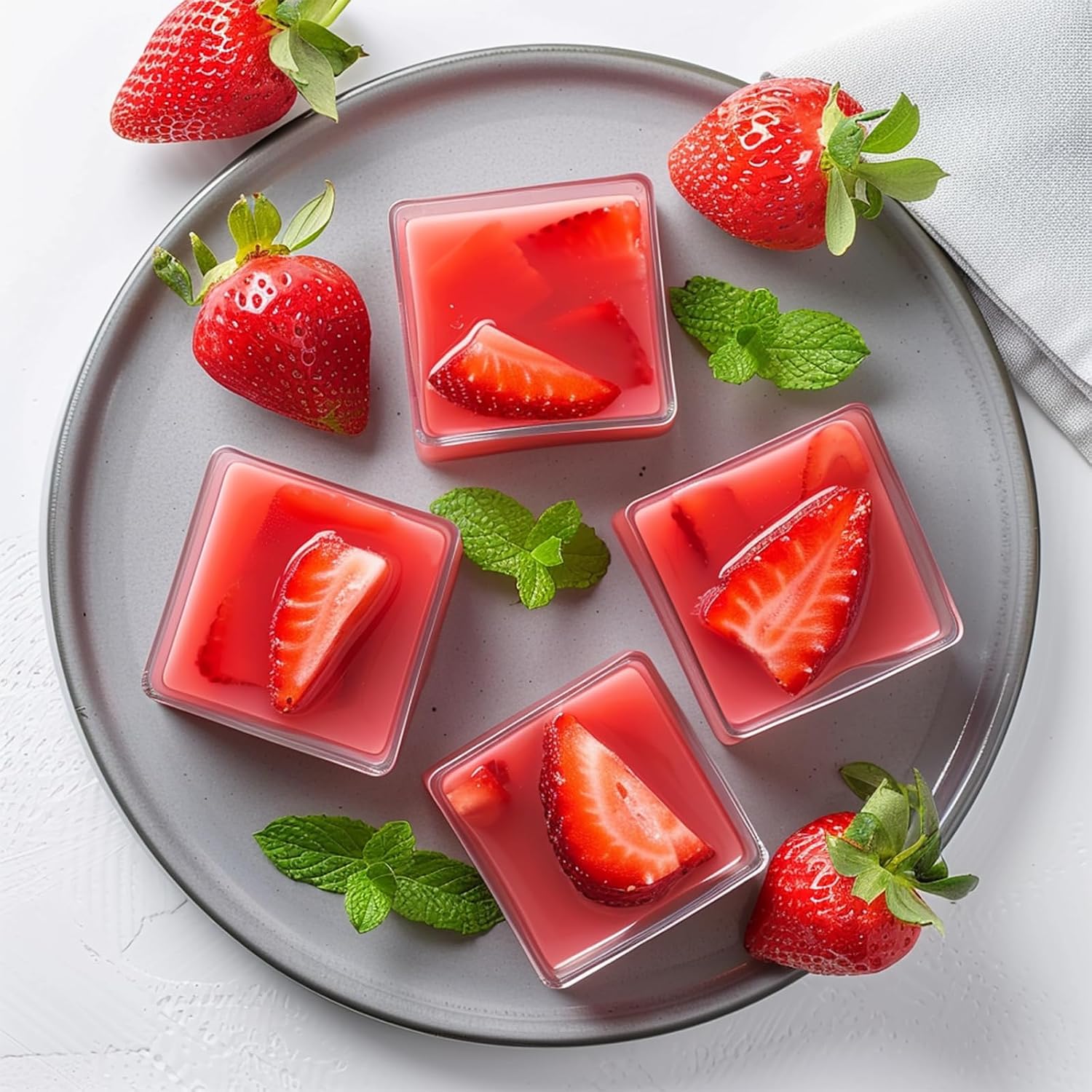 100 Pcs 5 oz Plastic Dessert Cups with Dome Lids, Disposable Parfait