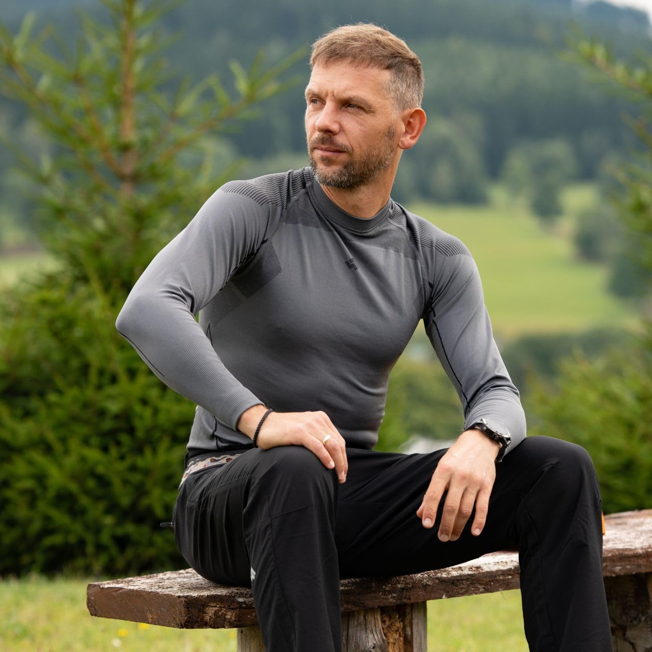 Alpinus Bielizna termoaktywna męska Hemis Set szara AO35166