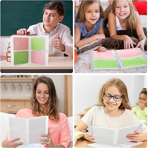 Miniatura 7 de 2 portatarjetas de índice de plástico transparente, organizador de 80 páginas, capacidad para 160 tarjetas, protector de almacenamiento portátil de