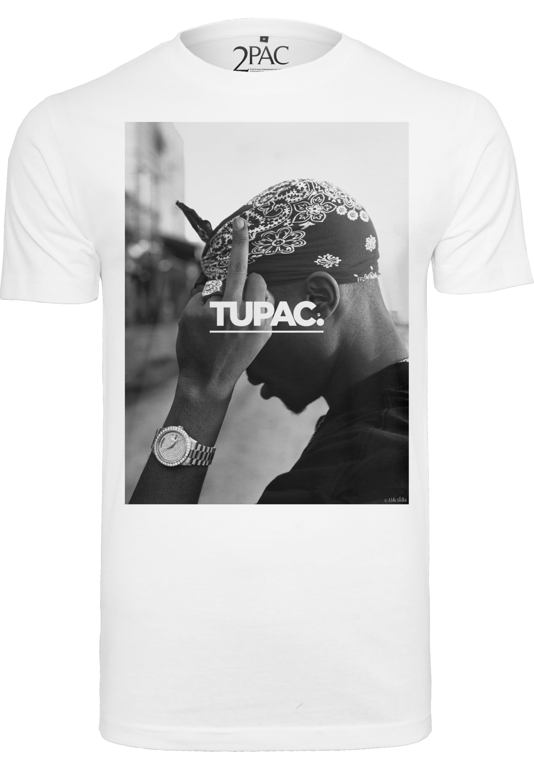 Mister Tee Herren 2Pac FCK The World Tee T-Shirt, White, XS