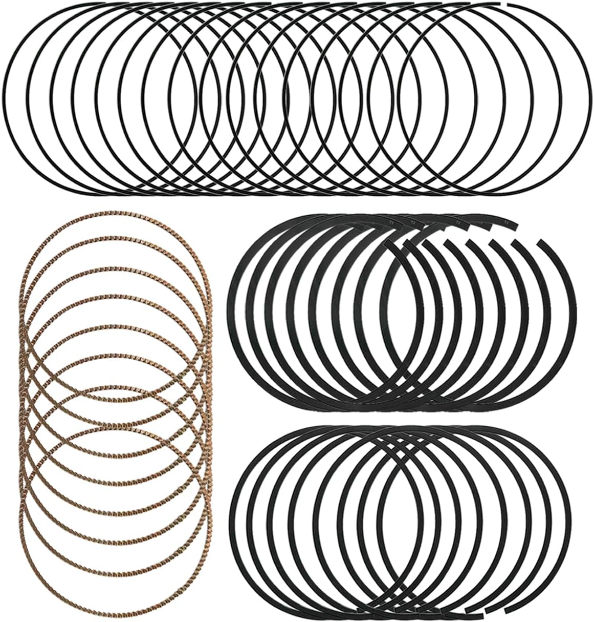 STD Engine Piston Ring Set, 68046210AB Replacement Piston Rings Compatible with Chrysler Aspen/with Dodge Challenger Durango Ram 1500 2500 3500/with Jeep Ram 5.7L HEMI 2009-2016