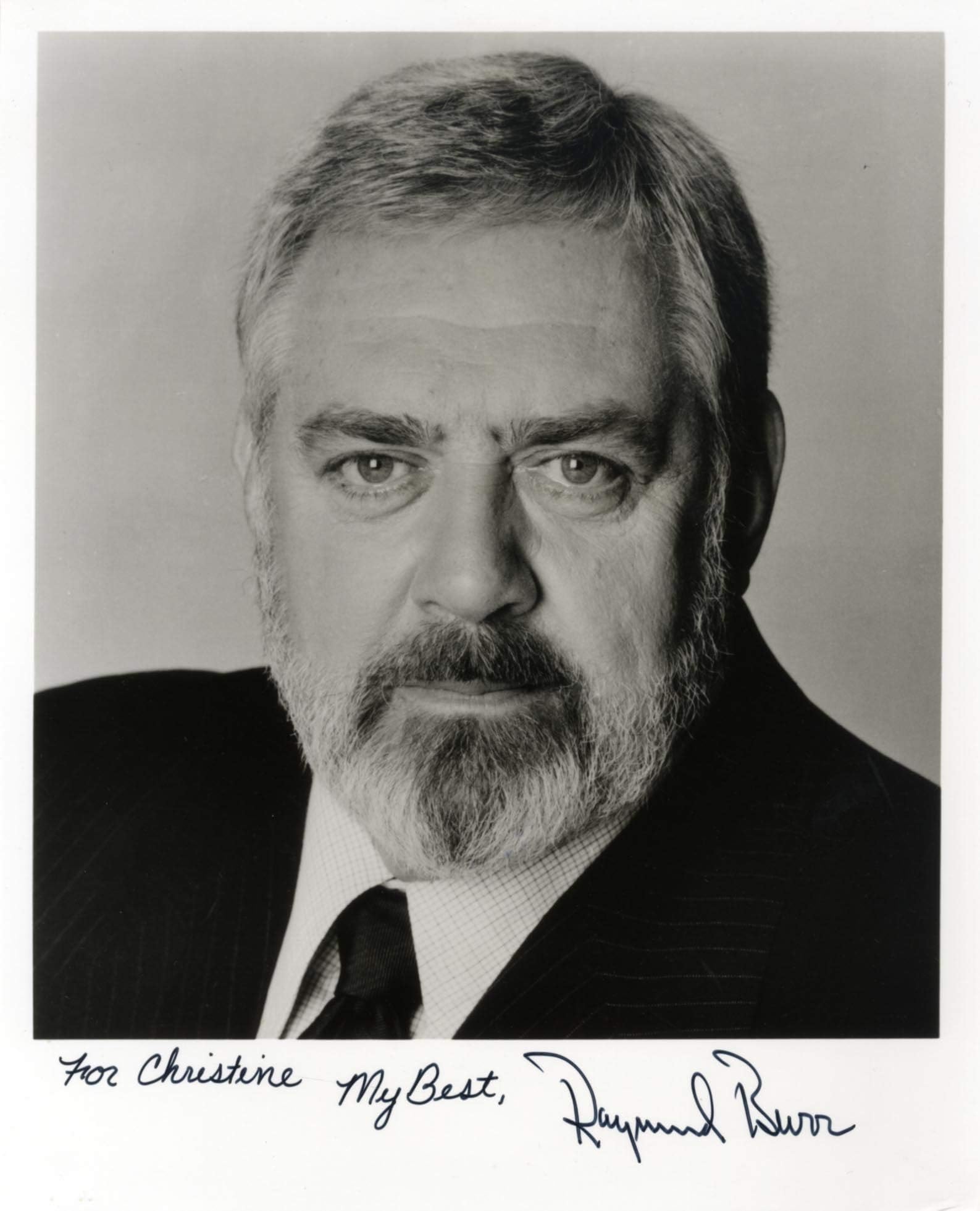 PERRY MASON ACTOR Raymond Burr AUTHENTIC autograph, signed photo