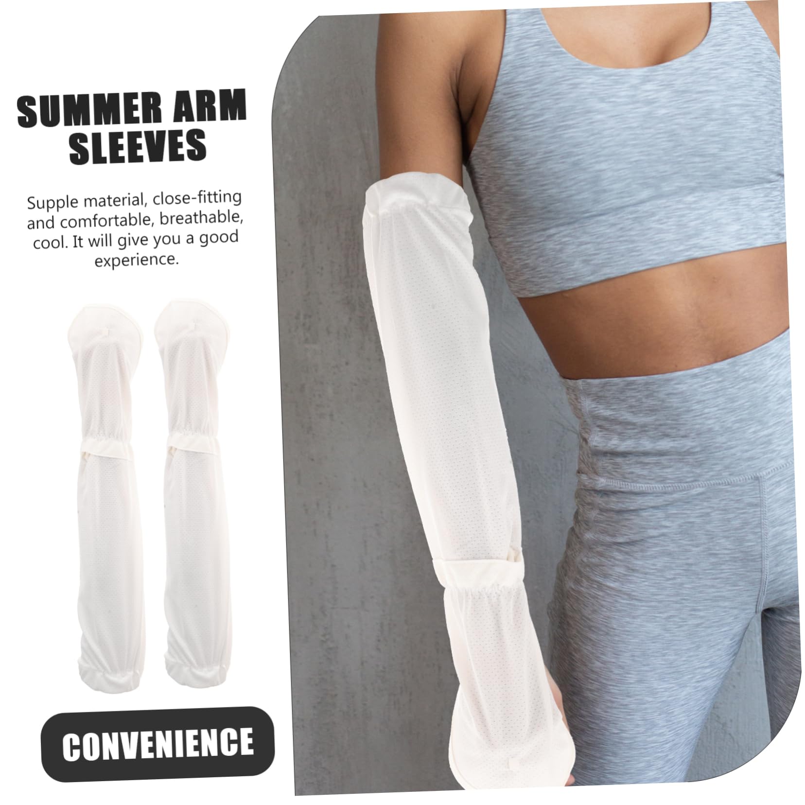 Mangas de protección solar, 2 pares de mangas de seda de hielo Mangas de brazo de bloqueador solar Guantes deportivos Mangas de brazo for hombres Enfriadores de brazos de ciclismo Guantes de equitació