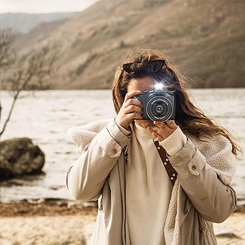 Miniatura 6 de Cámara digital 4K con tarjeta SD de 32 GB, cámara DSLR para fotografía y vlogging - Cámara compacta puente amigable para principiantes