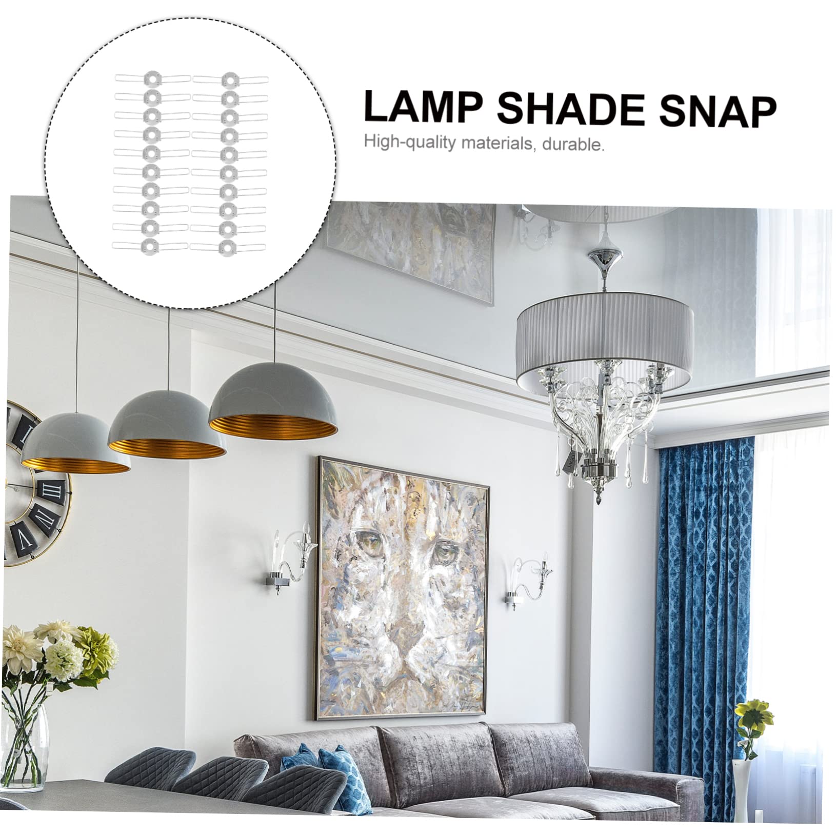 NUOBESTY 20pièces Support De Fixation Abat-jour Lot De Clips à