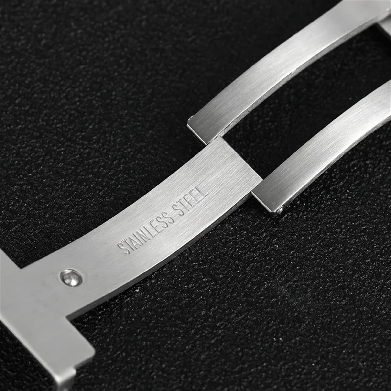 Boucle de montre en acier inoxydable 316L, solide, pliable, brossée, de sécurité, Double poussée, extensible, réglable, 18mm, 20mm