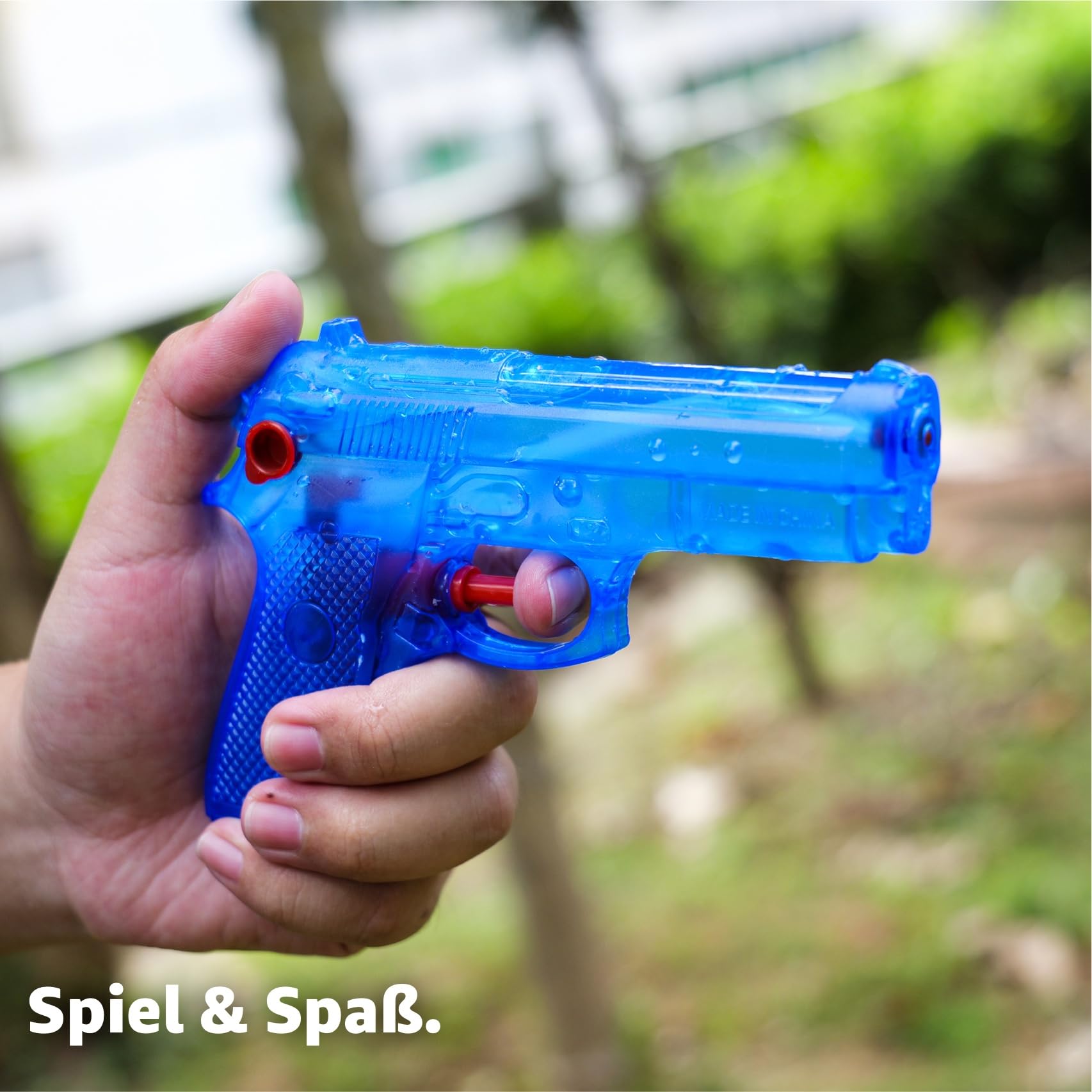 Set di 3 pistole ad acqua, 15 cm, colorato, portata extra grande, pistola a spruzzo piccola, mini pistola a spruzzo per bambini