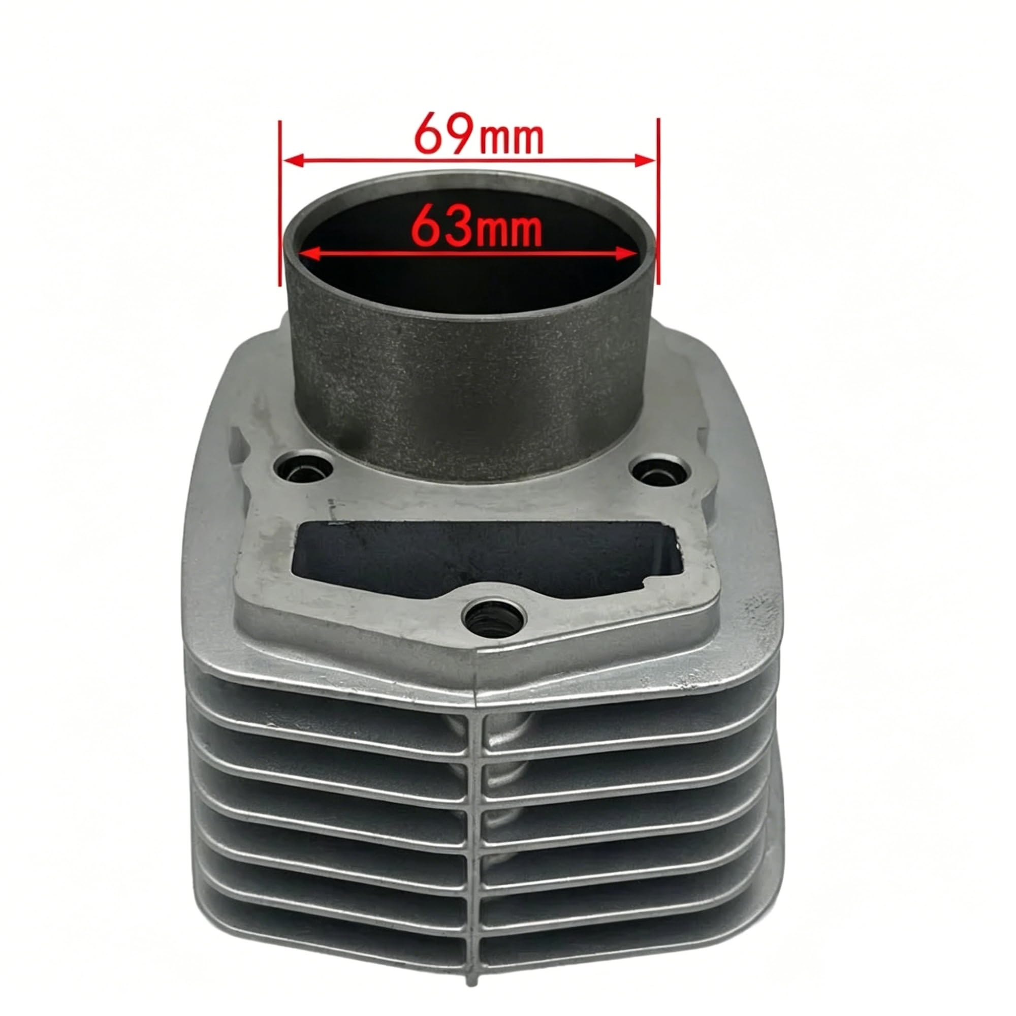 Kit De Cilindro Anillo De Pistón De Cilindro De Motocicleta De 63 Mm Para XL185 Pistón(Negro)
