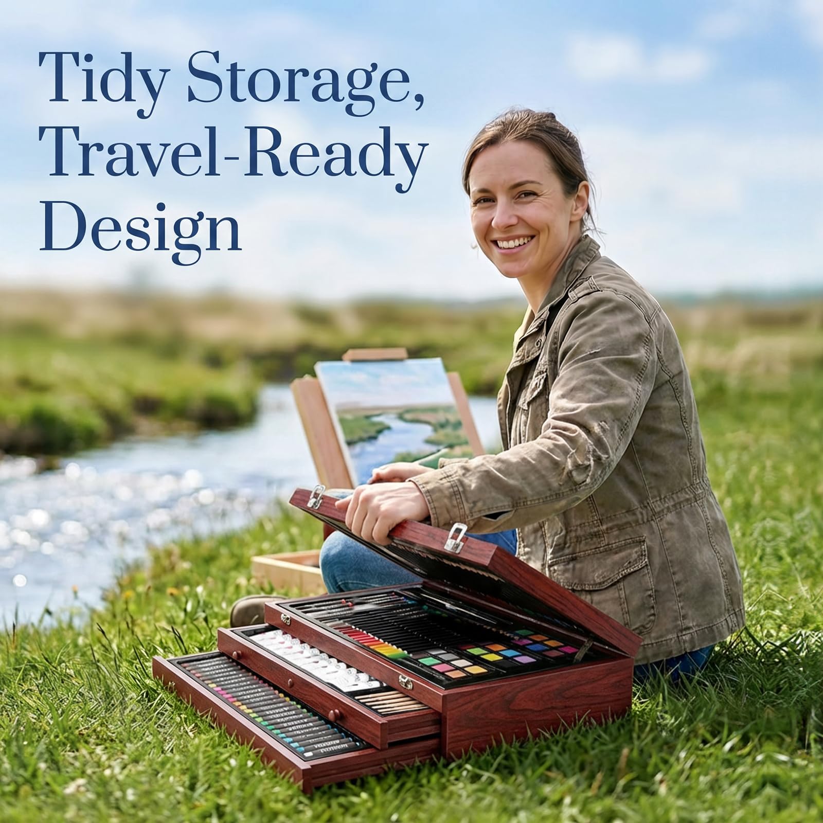 Deluxe 194 Piece Art Set - Painting & Drawing Supplies -6