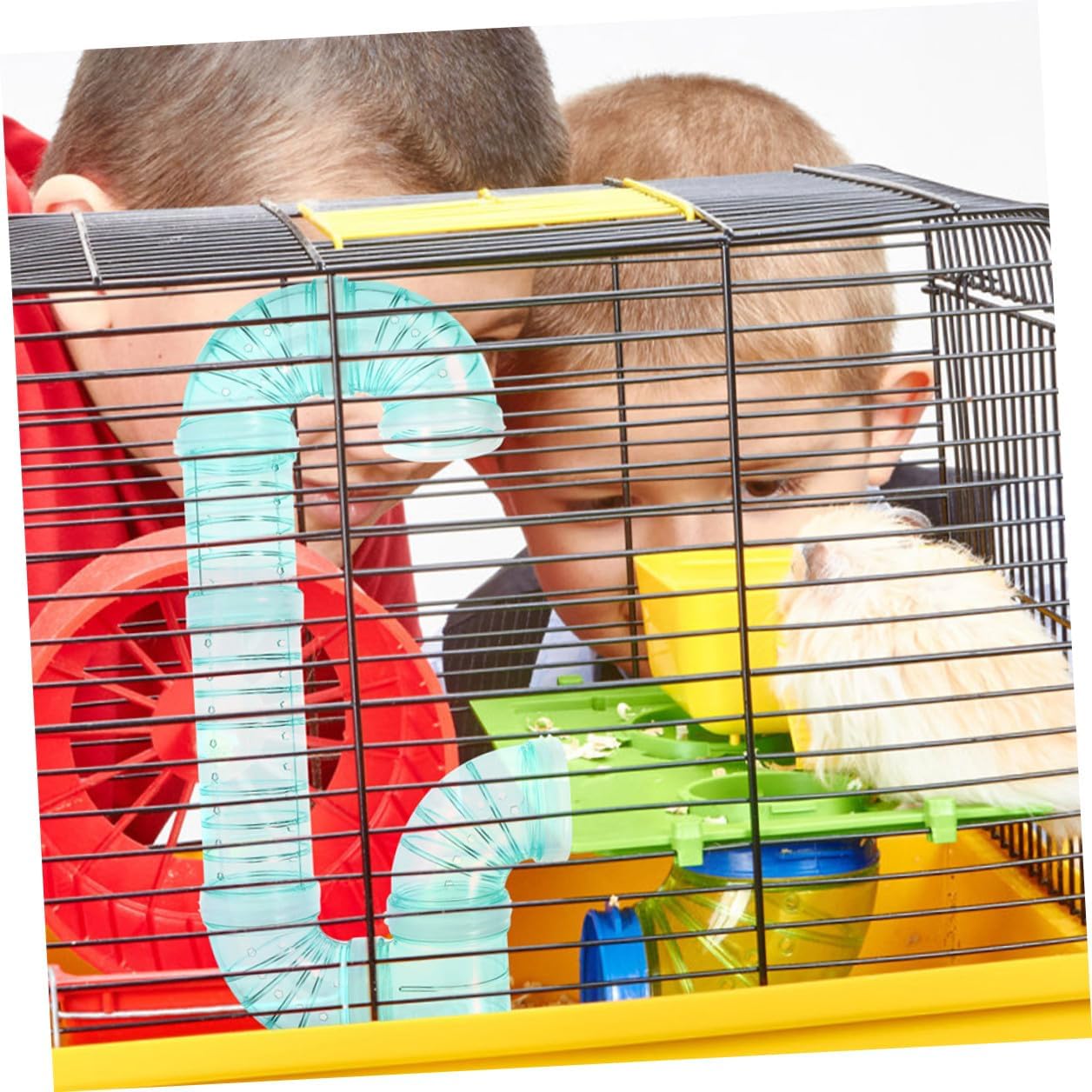 3 Sets DIY Hamster Tubes Kit Plastic Tunnel Connector for Small Animals Cage Extension, Green, Suitable for Hamster and Guinea Pig Habitats