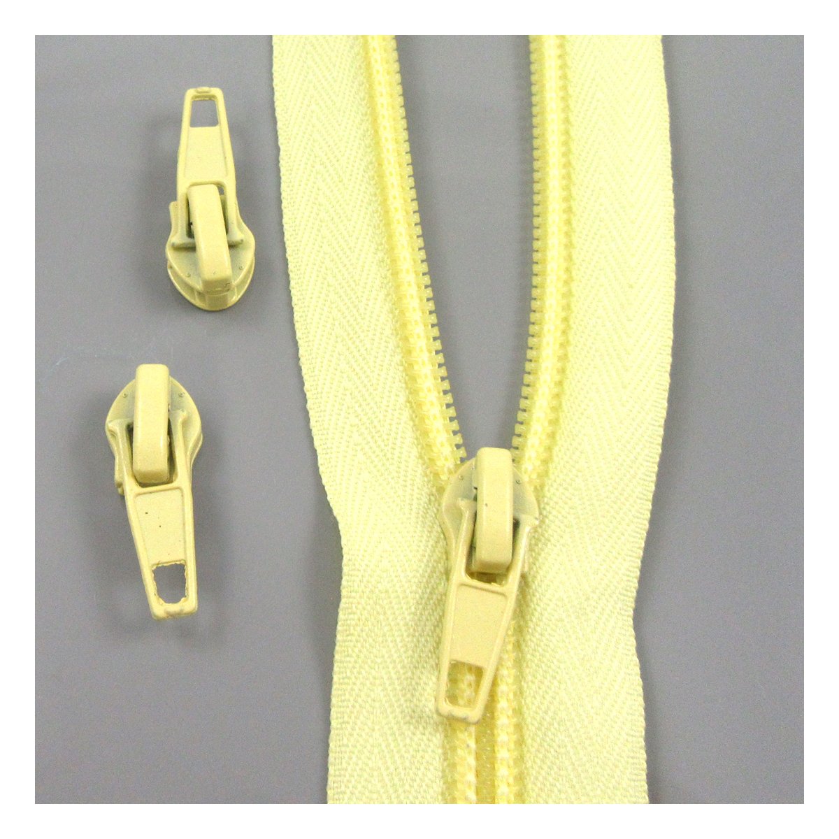 Beads4crafts Yellow No5107 10 Metres + 20 Sliders No.5 Continuous Zip With Auto Lock Slider 25 Colours Zippers Cushions Upholstery (Yellow No5107)