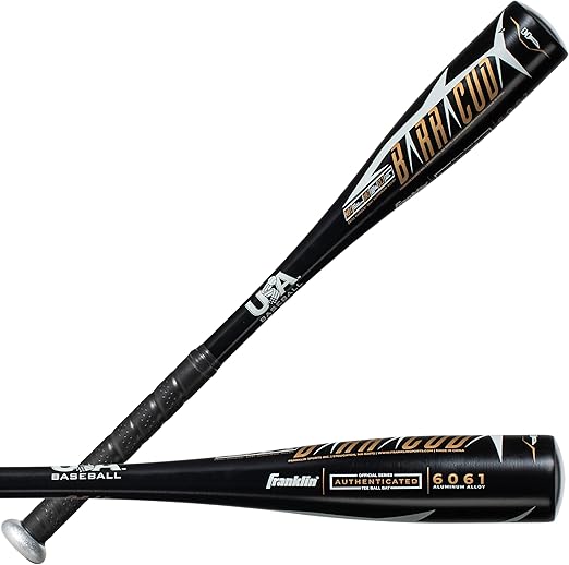 Franklin Sports Kids Teeball Bat - Venom + Barracuda Aluminum + Composite - USA Baseball Certified for Boys + Girls - Youth Metal Bat - Drop -10 to -13