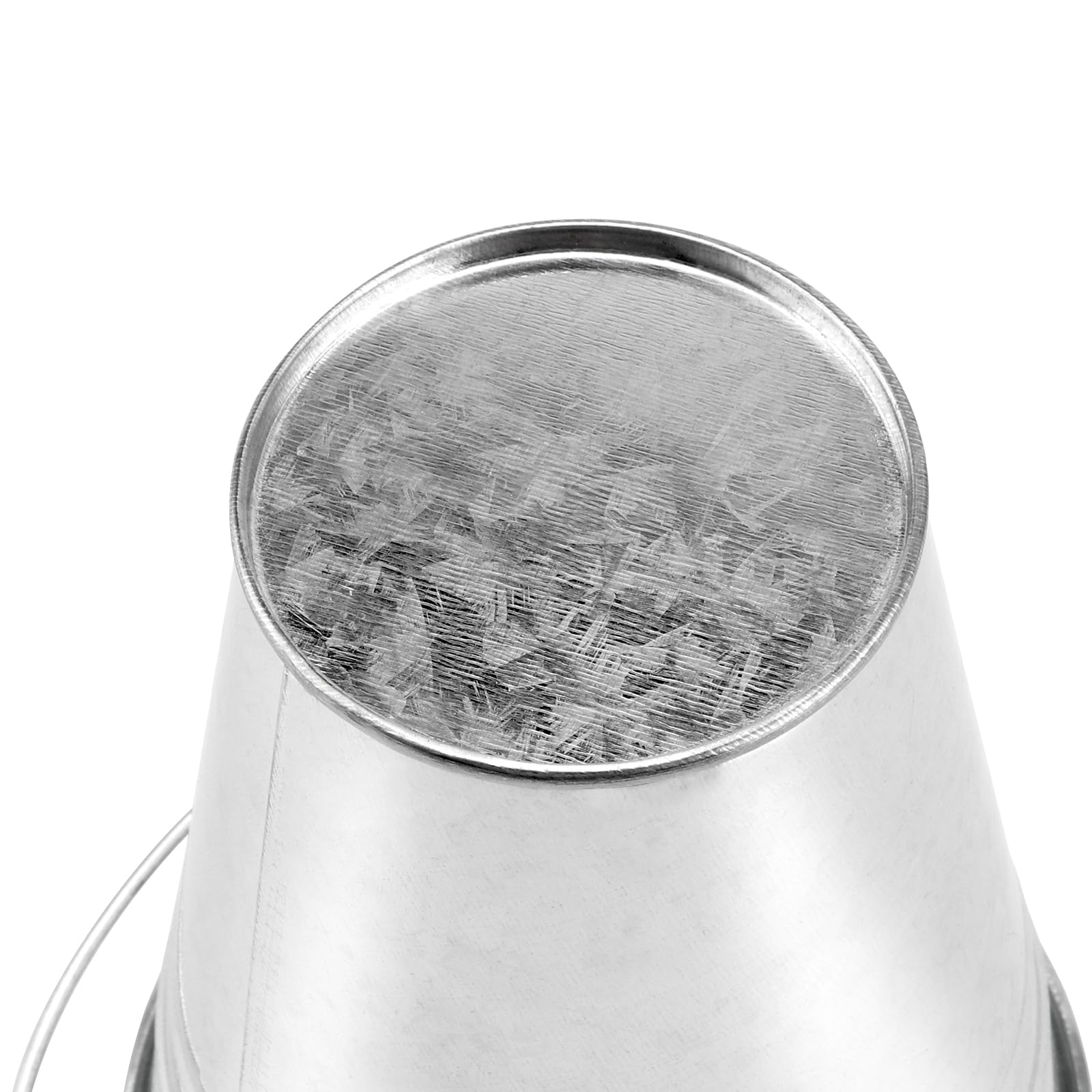 Paquete de 40 cubos de metal galvanizado de 4.5 x 5 pulgadas, cubos metálicos plateados con asa, mini cubos de hojalata para manualidades, hielo, aperitivos, decoración de flores 3