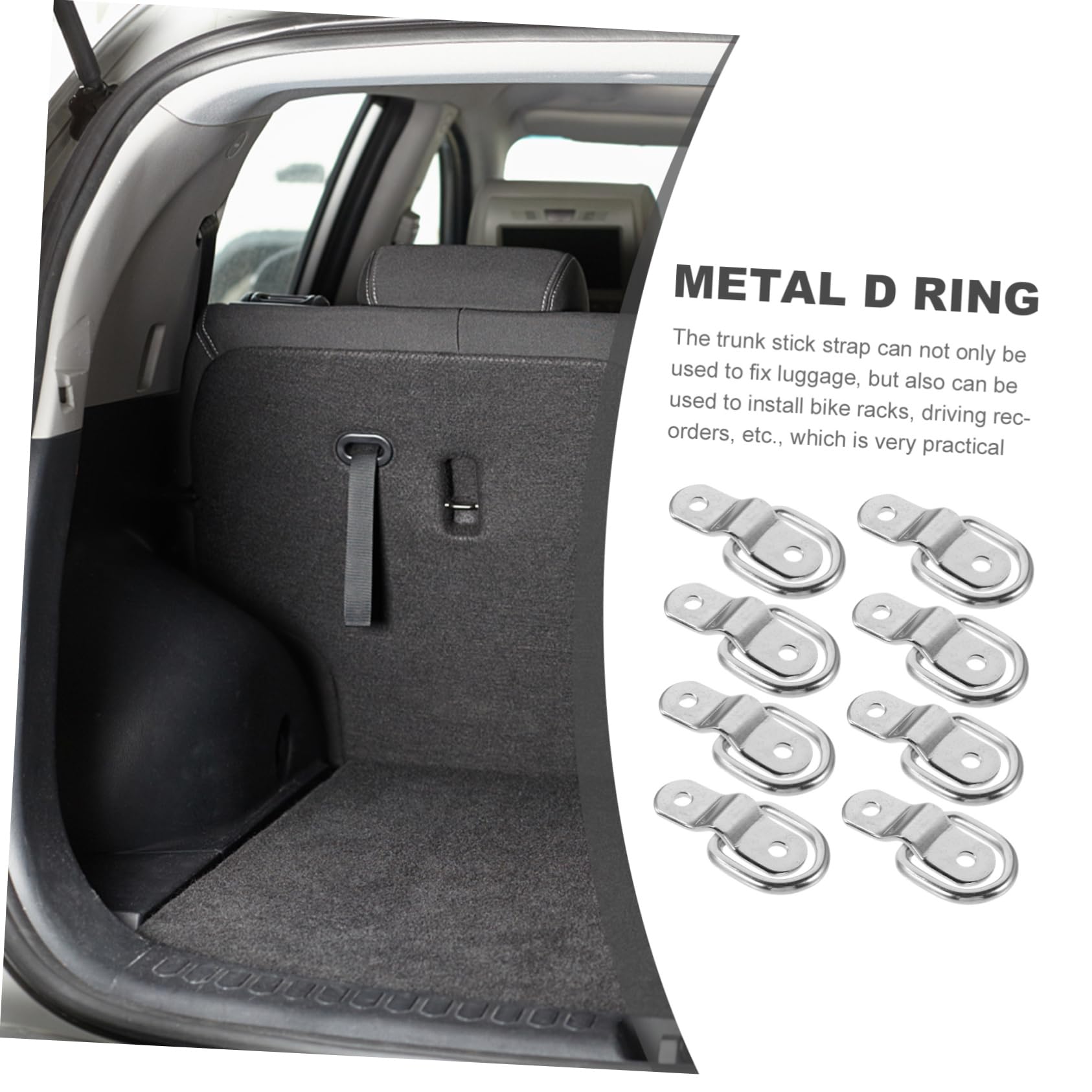 Ciieeo 3 Set D Ring Ancoraggio Per Inossidabile Fissaggio Sicuro E Resistente Per Carichi Pesanti Su Auto E Barche Per Trasporti E Attrezzature Da Campeggio 8 Pezzi*3
