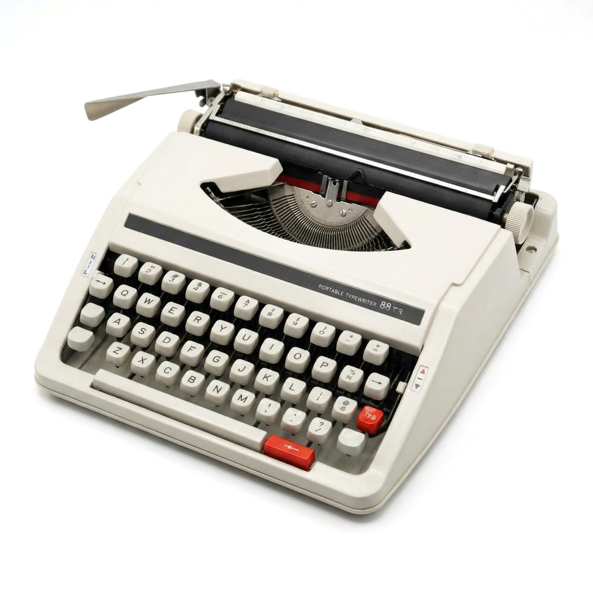 Macchina da scrivere manuale con custodia, macchina da scrivere retrò portatile per scrittura nostalgica, decorazione ideale per scrittori e collezionisti