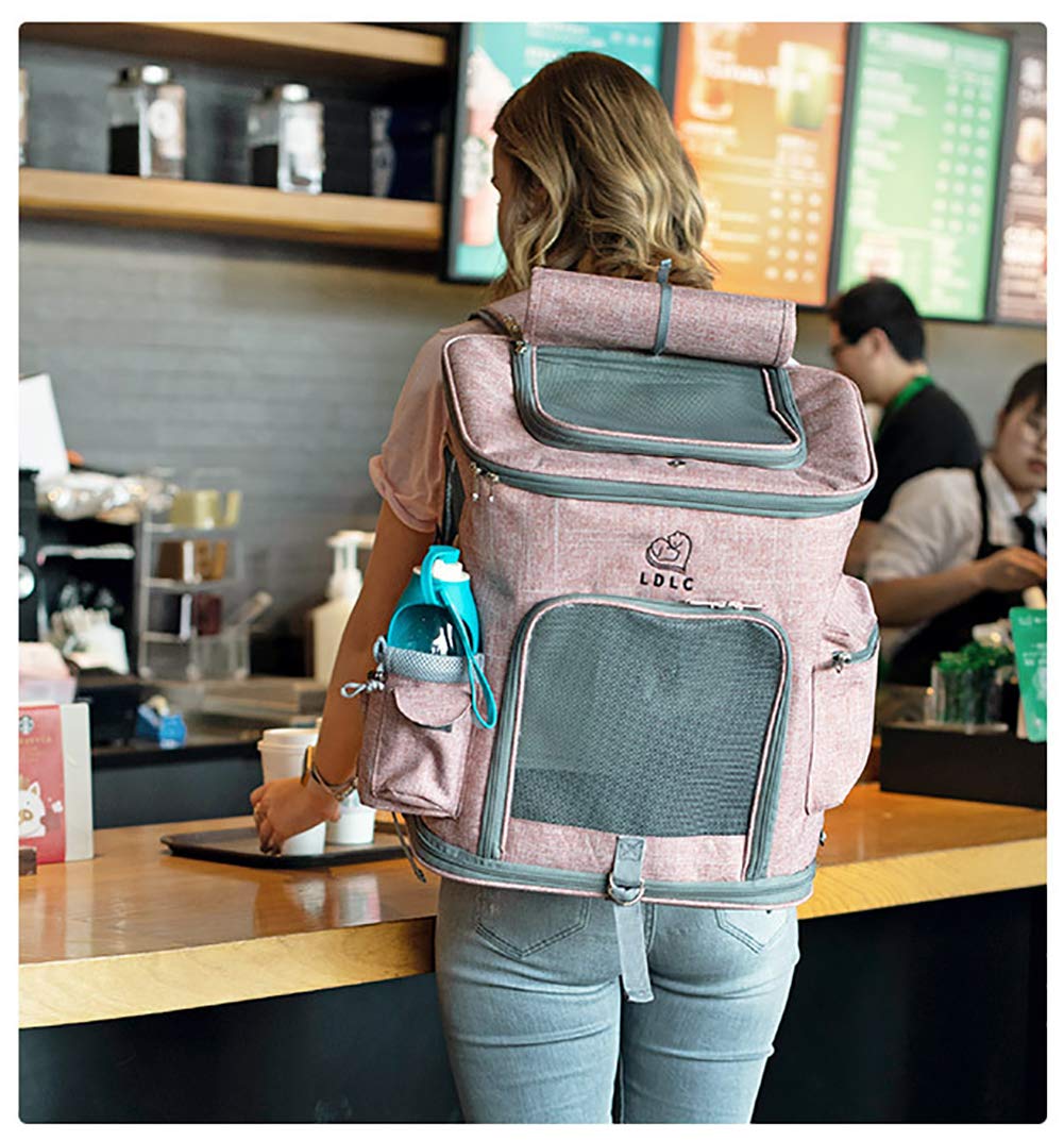 OMEM Rucksack für Haustier Outdoor Hunde rucksäcke für Haustier verstellbare Rucksack für Kleine Hunde und Katzen (Grau)