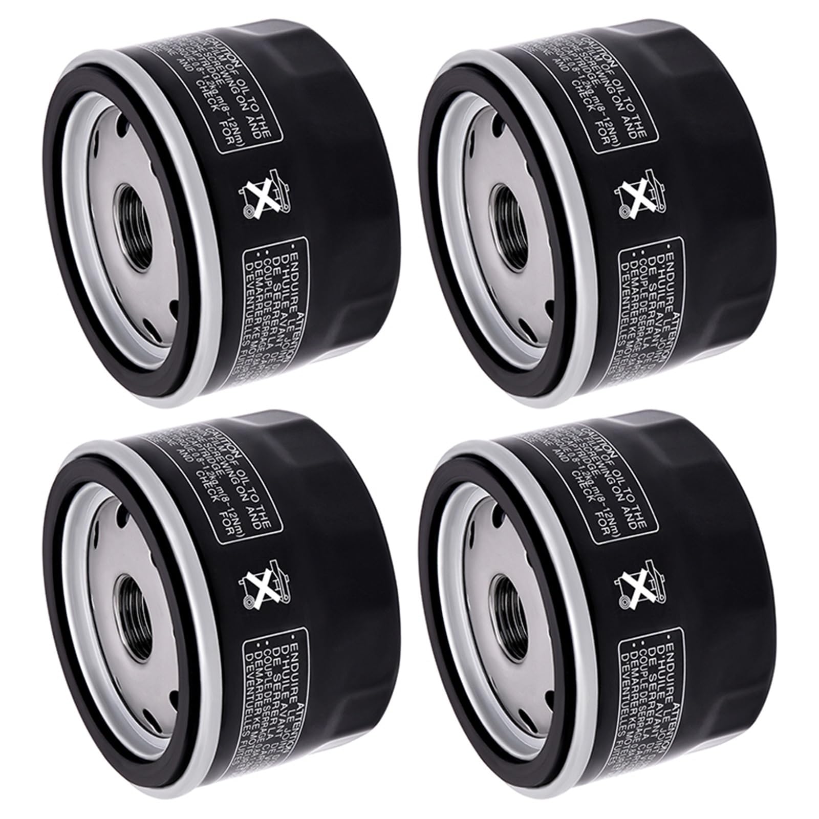 filtr oleju motocyklowego Pasuje do BMW C650 647 C650gt F650GS F700GS F750GS F800GS 798 K72 K81 F800R F800S F800ST F800GT Filtr oleju motocyklowego(4 Pcs)