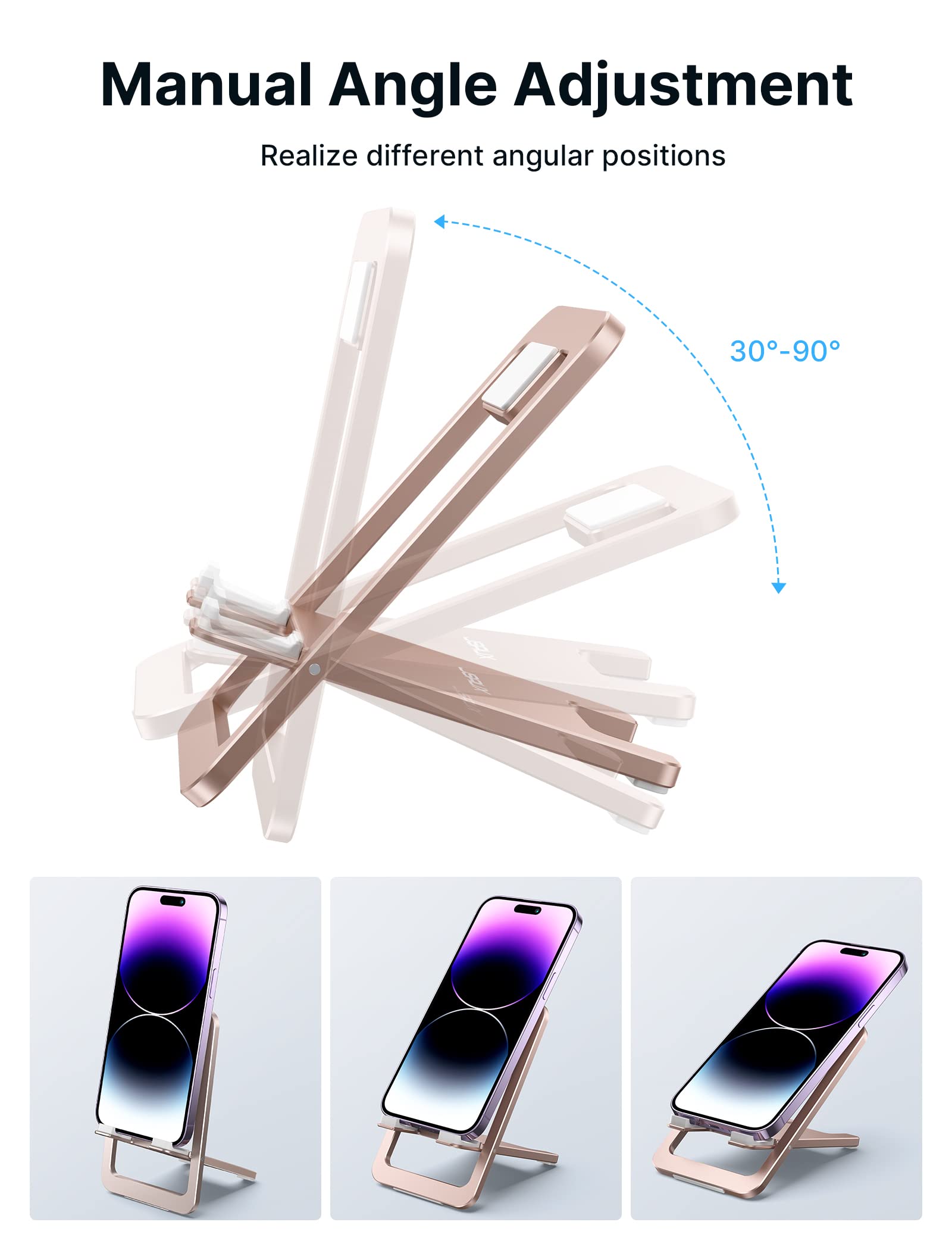 Cabilock Supporto per Telefono Pieghevole Supporto Stabile