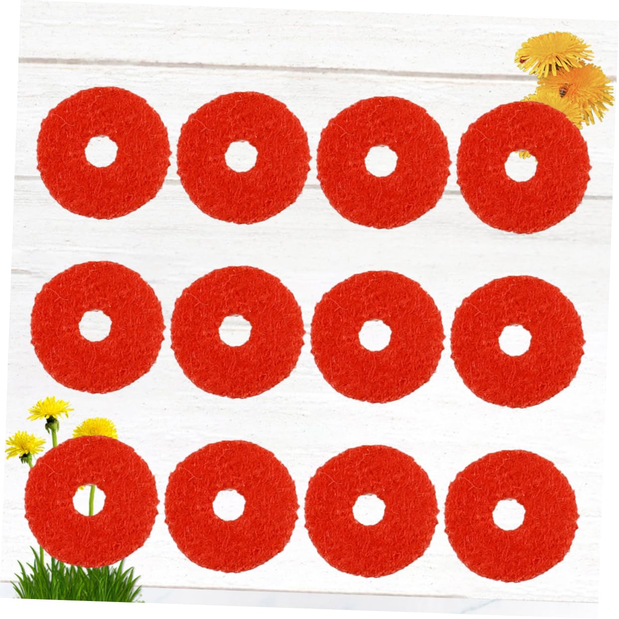SUPVOX Piano Tuning Felt Washer 90pcs Set Piano Keyboard Gadgets Australian Fleece Small Ring