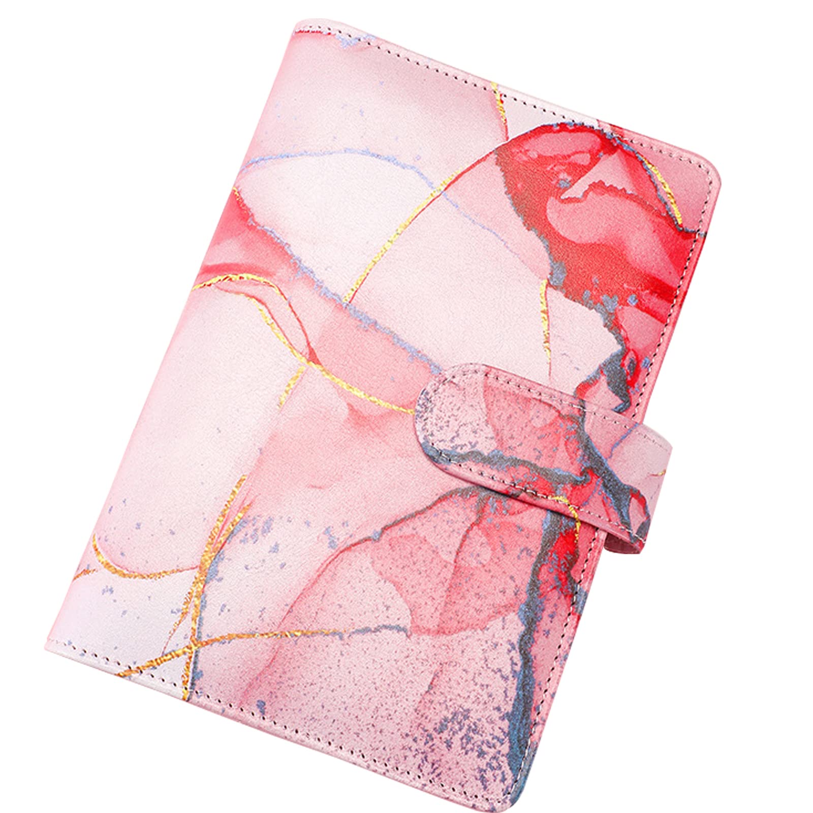 Budget Binder with Cash Envelopes A6 PU Leather Money Saving Wallet Ring Binders Money Organiser Book Cash Stuffing Wallet Budget Planner for Cash Saving/Budgeting with Budget Sheets (Pink) - Image 3