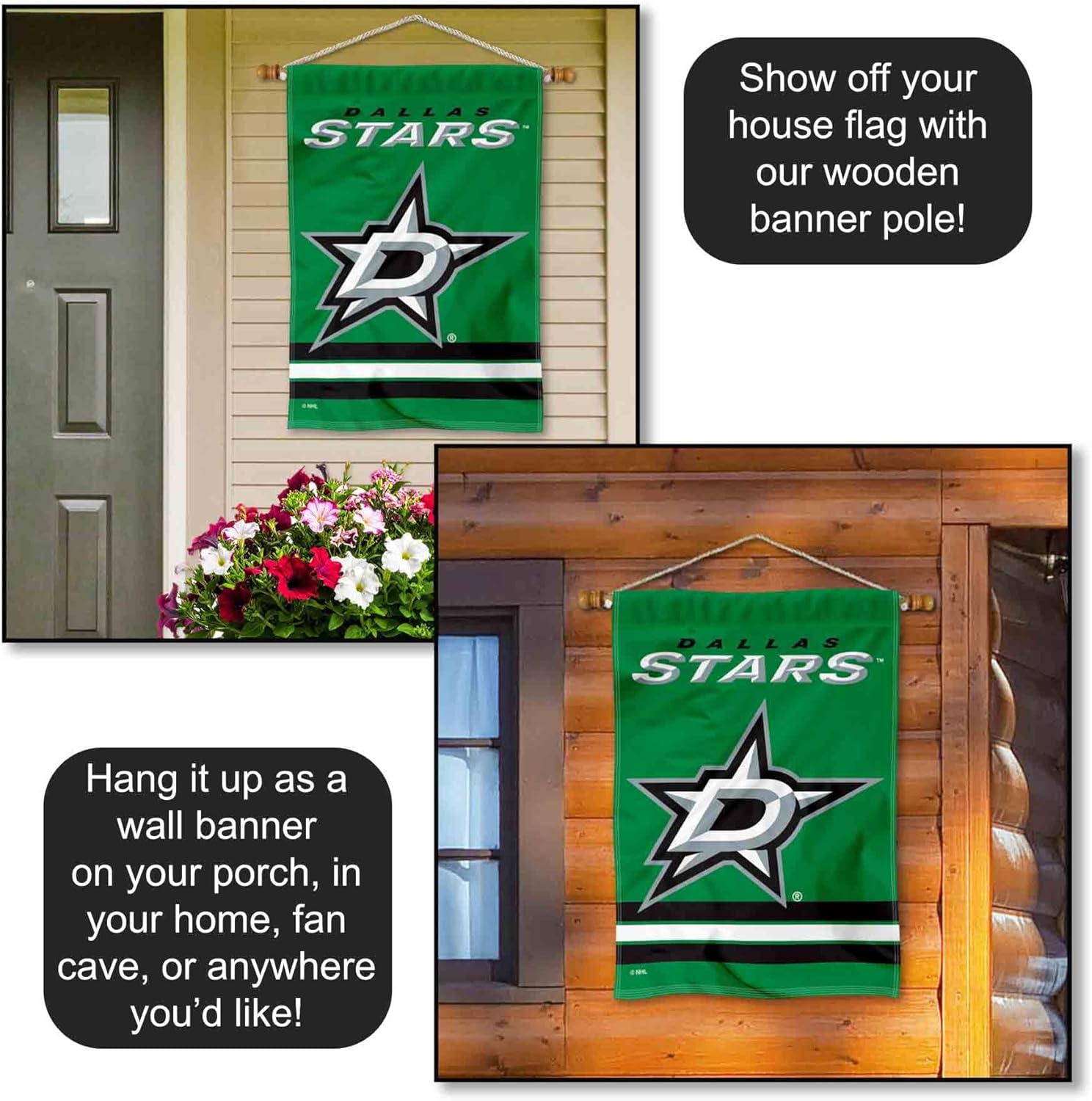 Dallas Stars Double Sided Banner House Flag