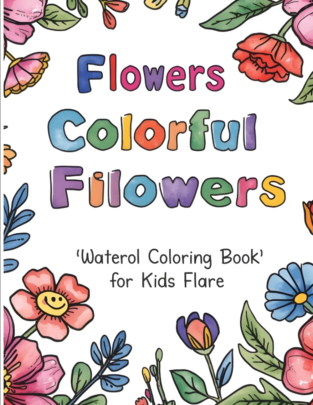Blooming Flowers Coloring Book for Kids