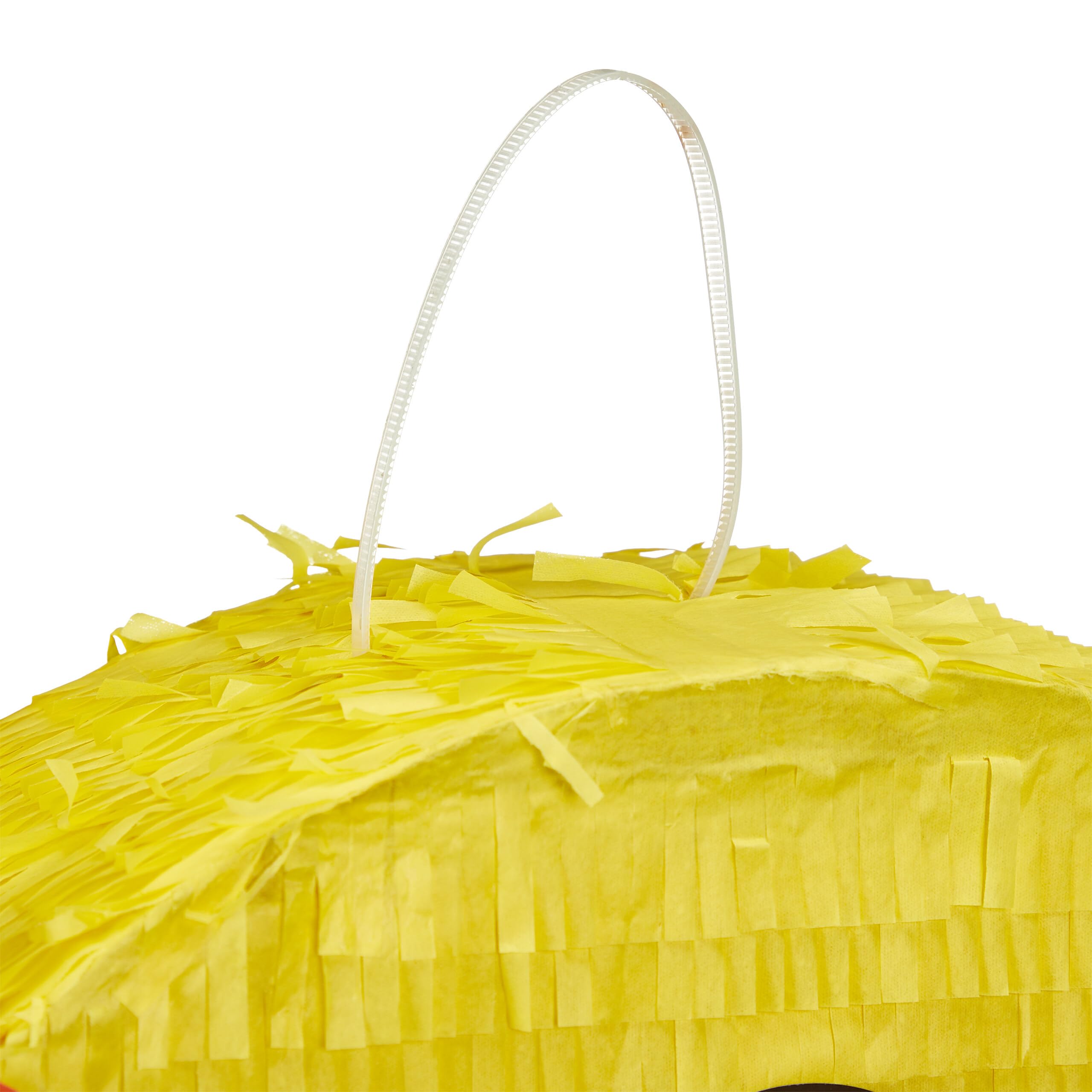 Relaxdays Piñata Mostro riempibile con Bastone e Maschera, 35x34x9 cm, Multicolore per Feste e Compleanni