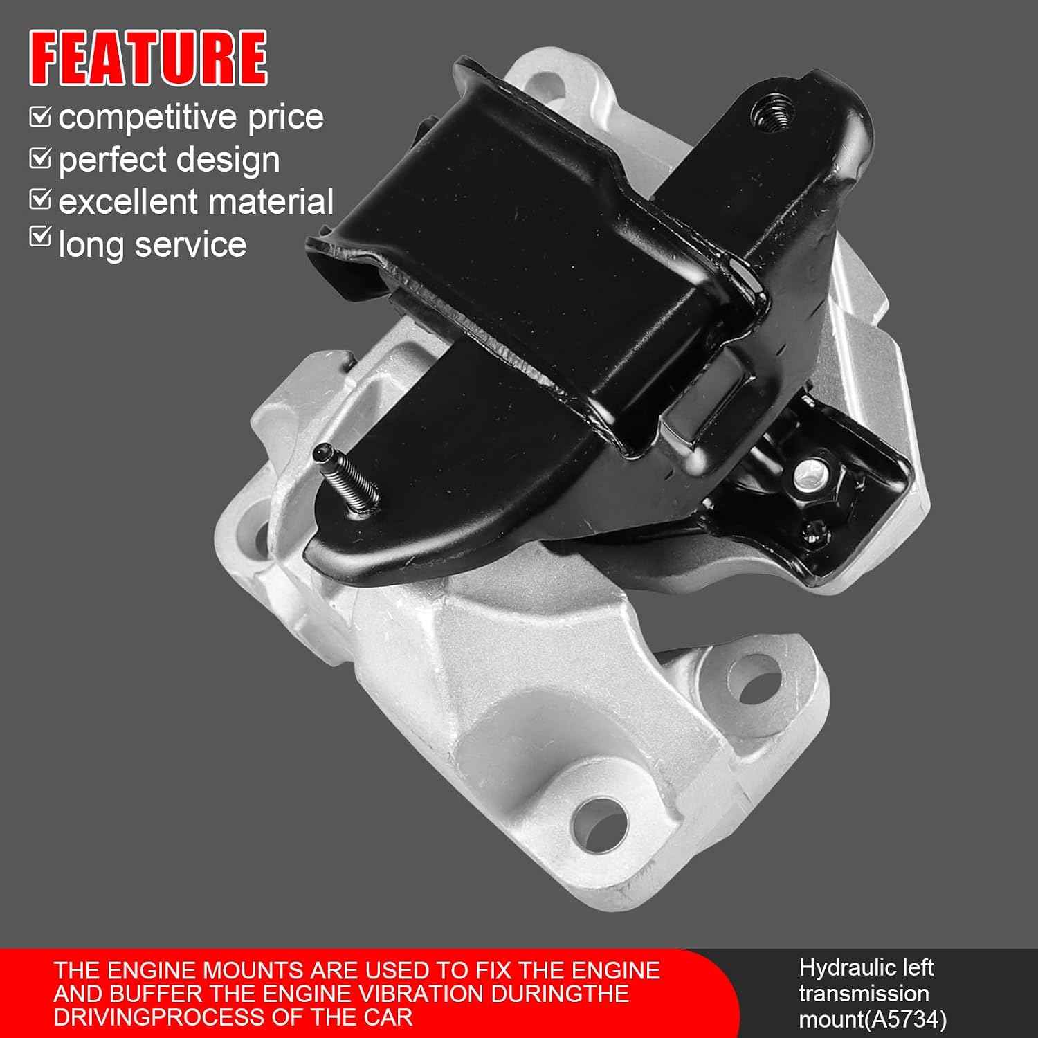 3Pcs Engine Motor Mount Trans Mount Fit for Ford Explorer 2016-2019 V6 3.5 (VIN: 8, Naturally Aspirated), Police Interceptor Utility 2016-2019 V6 3.7L, Automatic Trans Replace A5813 A5812 A5734