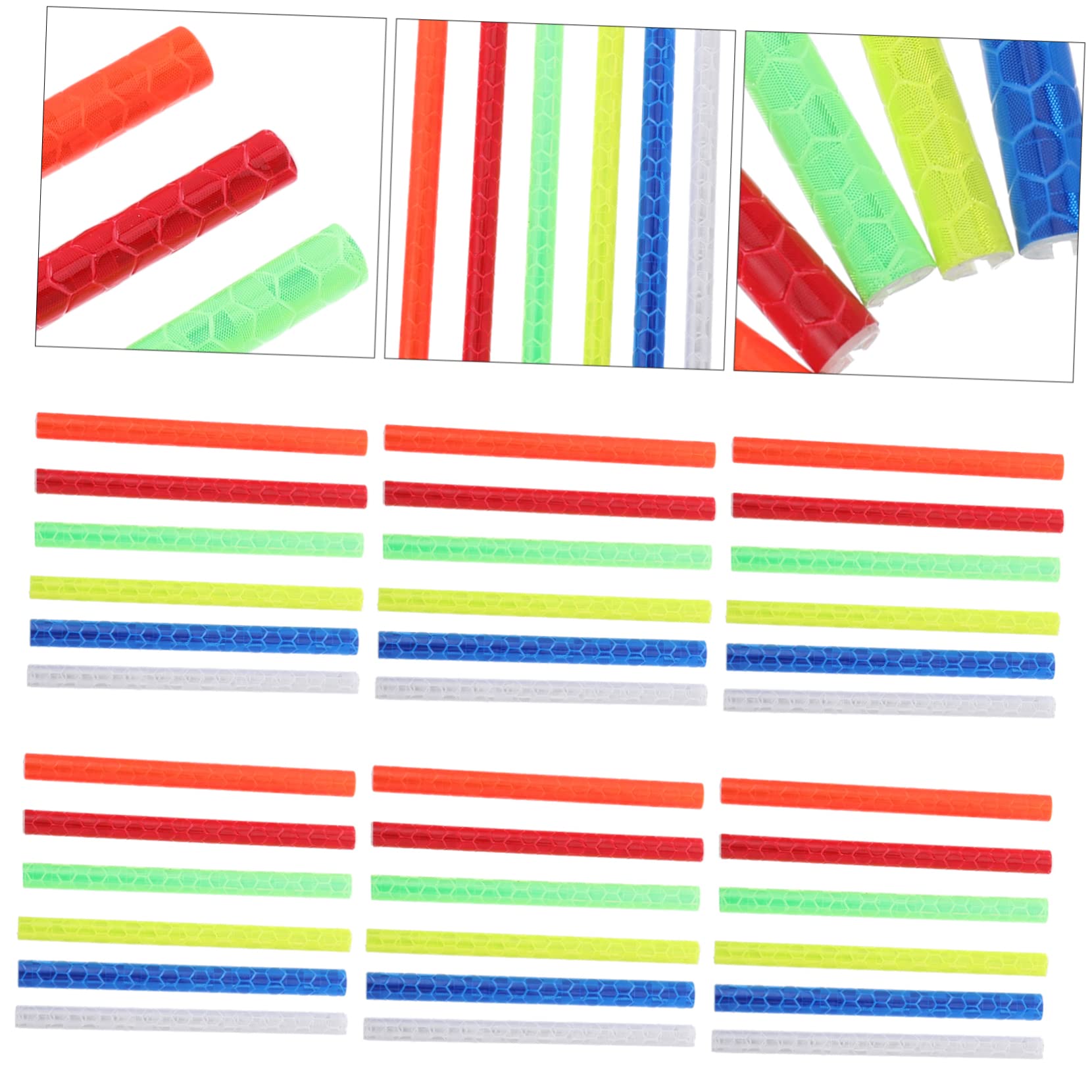 GALPADA Reflective Bike Wheel Spokes Creative Reflective Tubes for Bike 72pcs Wheel Stickers Abs Lightweight Design