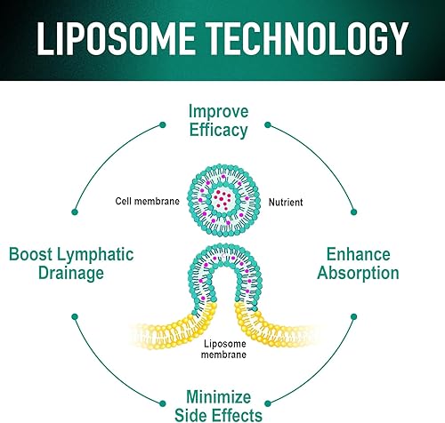 Miniatura 2 de Gotas de drenaje linfático para apoyo del sistema inmunológico y linfático, suplementos de drenaje linfático orgánico con cuchillas, caléndula,