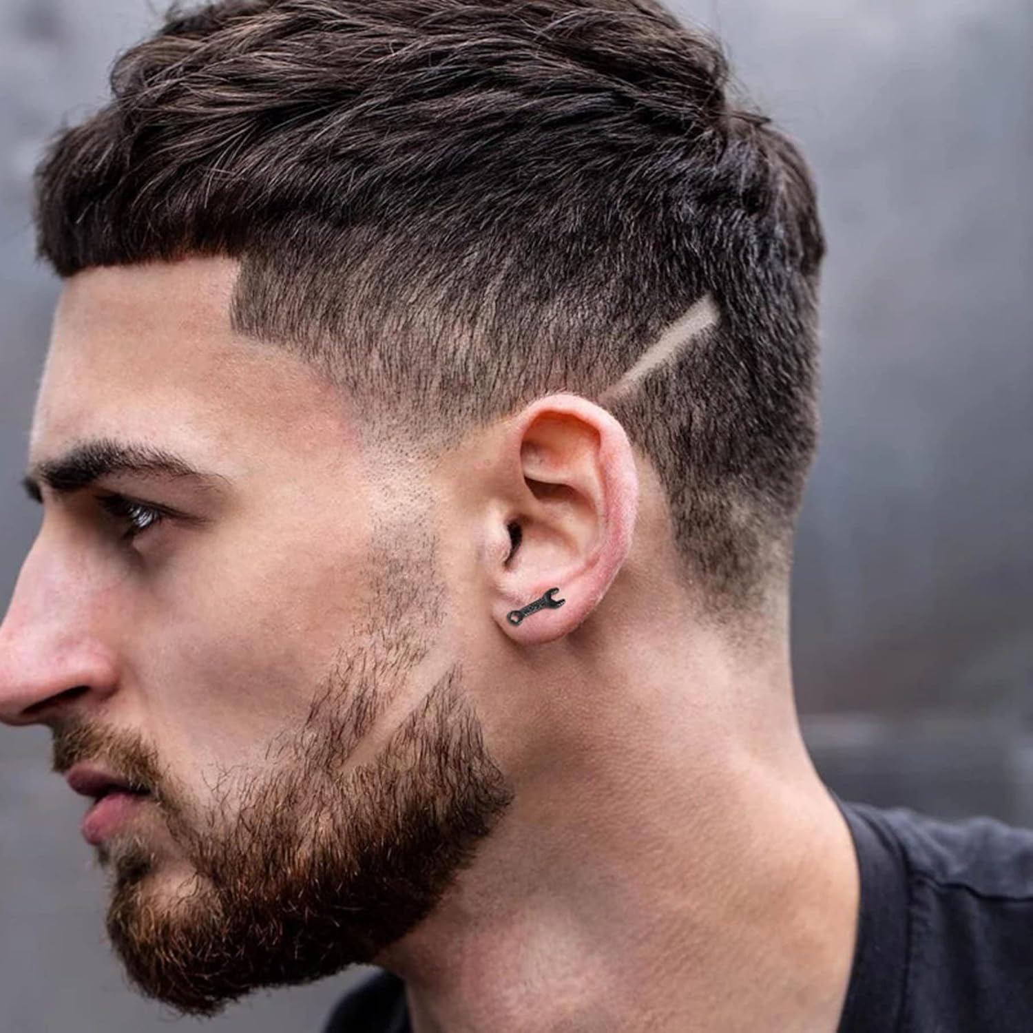 Wrench Surgical Steel Earrings Studs Stainless Steel Hip Hop Earrings Men Rock Punk Earrings ER74