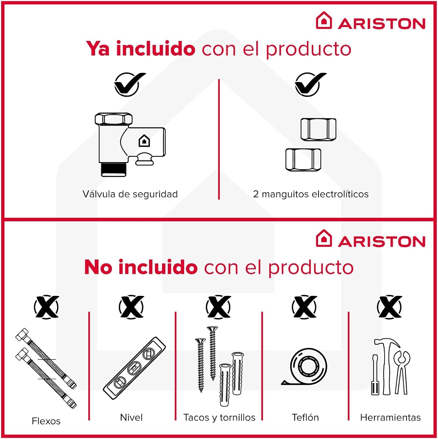 Ariston Andris Lux Eco - Termo Eléctrico 30 Litros Potente, Calentador de Agua Eléctrico Vertical Tamaño Reducido 49x46x60 cm, Calentadores Fabricados para Instalación en España