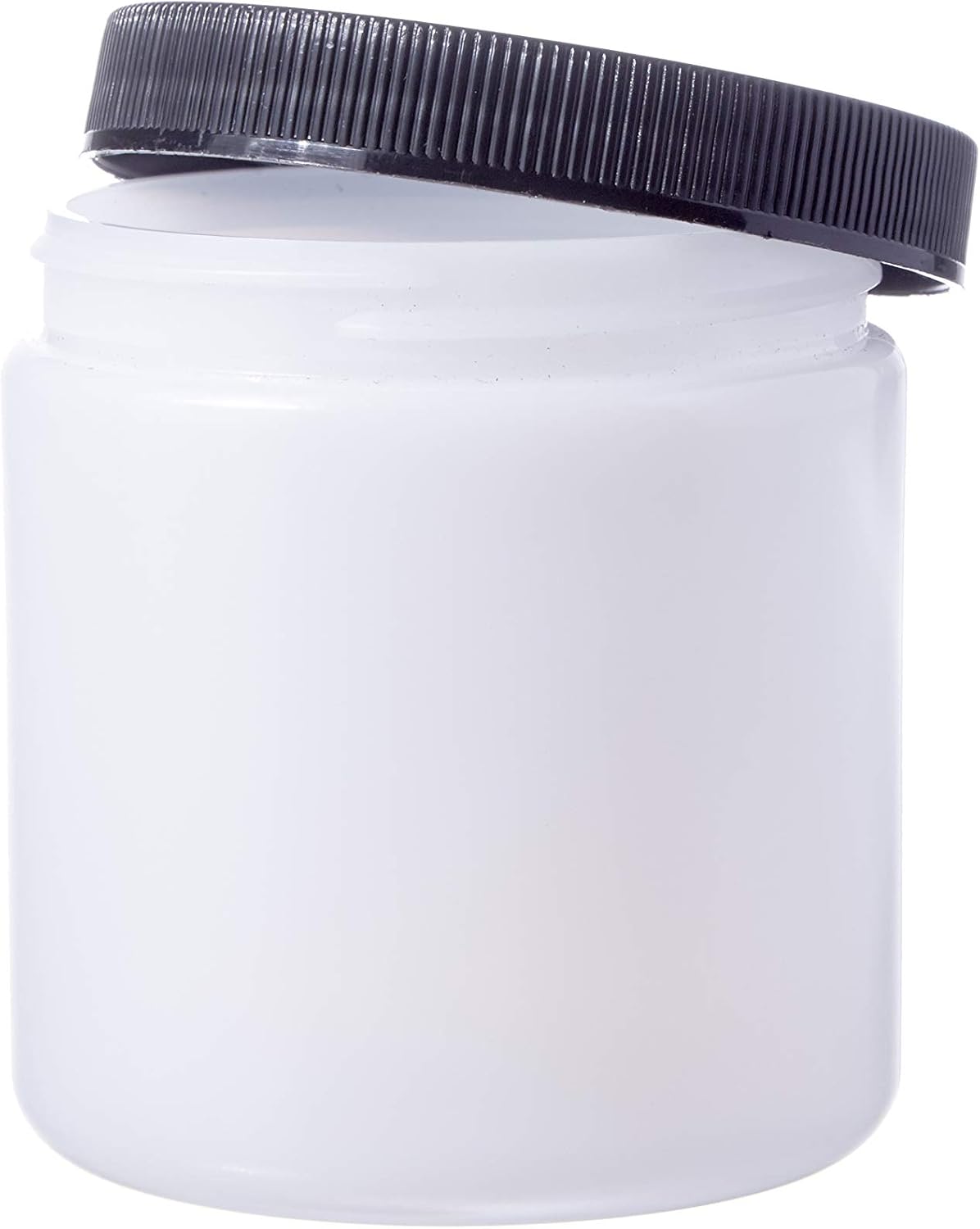 Consolidated Plastics 8 Ounce Natural Straight-Sided Jar With Cap (Package of 12)