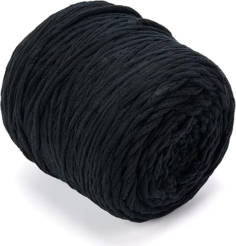 SOVIKER Hilo de felpilla grueso para tejerganchillo para manta de bebé, hilo elegante para Amigurumi #6 súper voluminoso, extra grueso, suave,