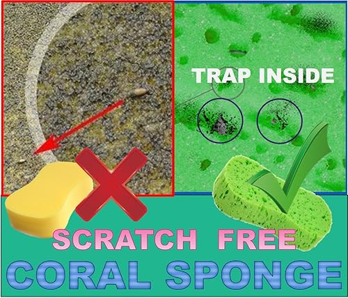 Miniatura 4 de Esponjas de coral grandes y suaves al tacto, antiarañazos, alta espuma, para el lavado definitivo de automóviles, bicicletas, barcos o necesidades