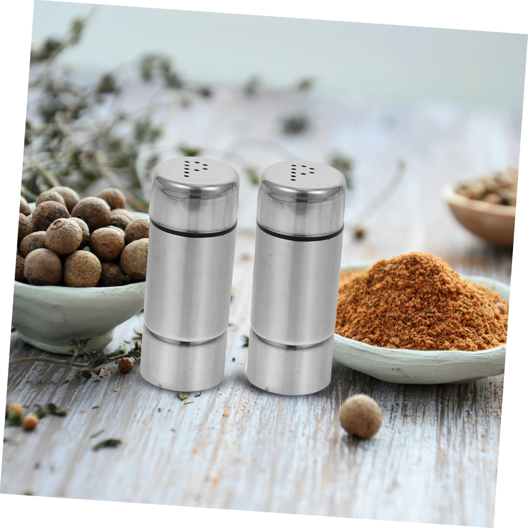 Cabilock 2 Juegos Botella De Condimento Pimentero Salero Para Cocina Salero De Cocina Dispensador De Condimentos Botella De Condimento Portátil Bote Agitador De 2 piezas * 2