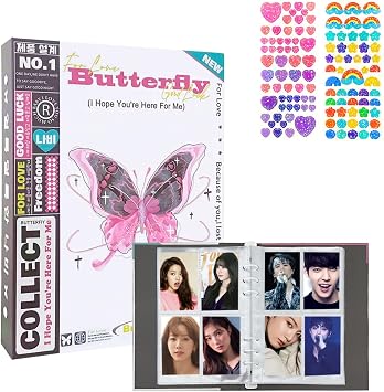 Kpop Photocard Binder, PVC Free Kpop Photocard Holder Book A5 Kpop Photocard Binder, 200 Pockets Large Capacity A5 6 Ring Kpop Photo Card Binder Photocard Album, Kpop Binder Album Collect Book