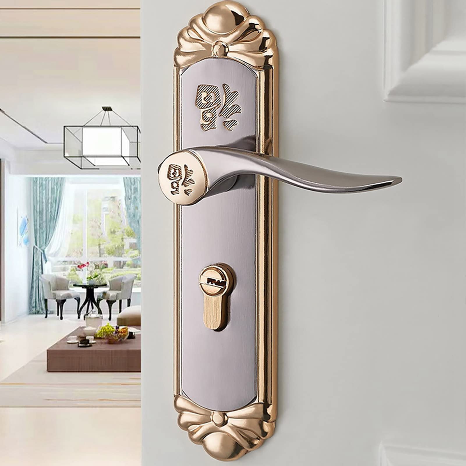 Tiiyee Zinc Alloy Door Handle Lock Set - Image 3