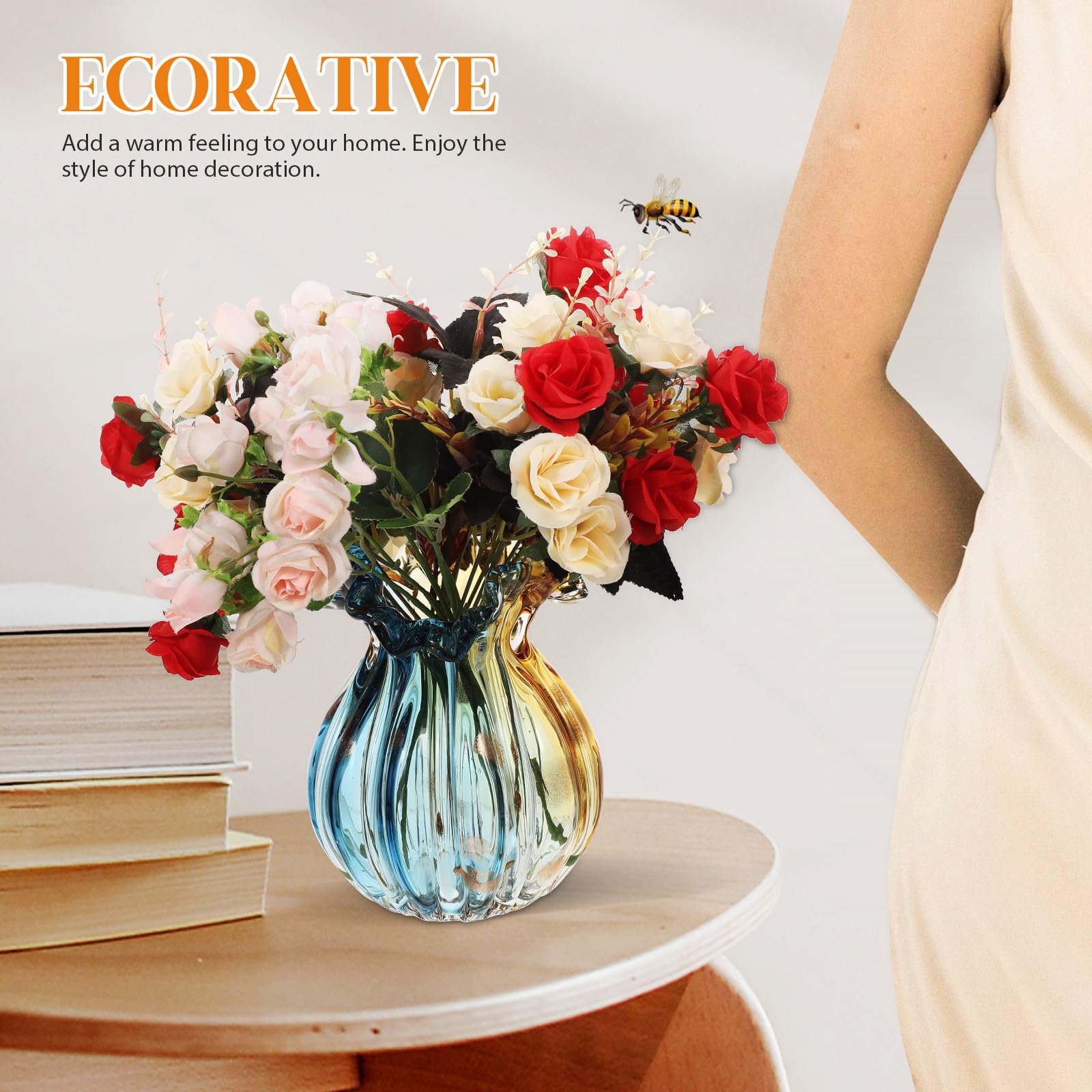 Vaso in Vetro dal Design Moderno per Fiori Freschi