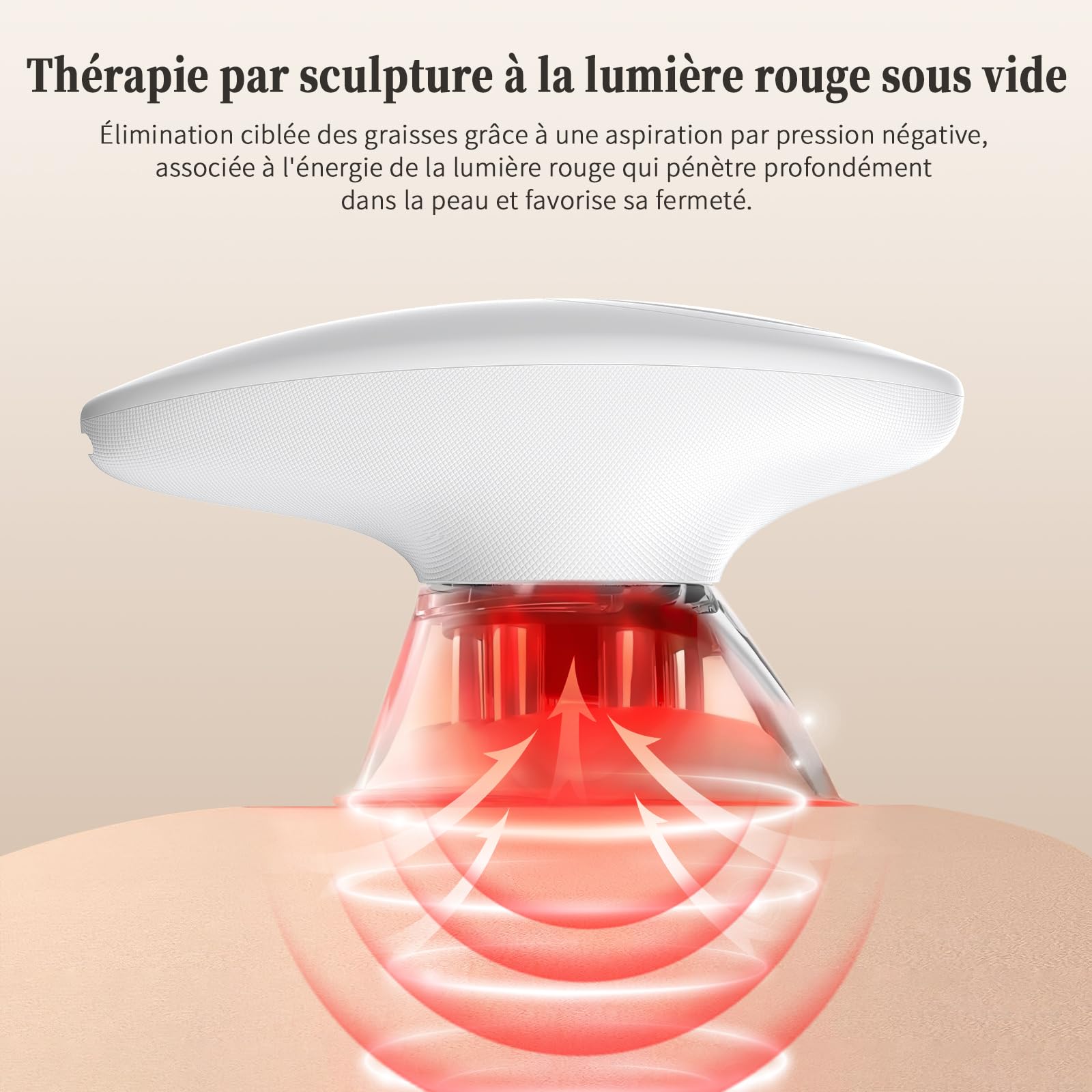 Ehomfory Masseur Anti Cellulite à Ventouse Électrique, Palper Rouler, Lifting EMS et Thérapie par Lumière Rouge Minceur Aspiration Liposuccion Raffermissement,pour Visage,Ventre,Cuisse,Jambes,Bras