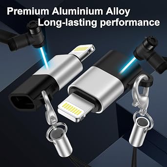 2 Pack USB C to Lightning Adapter for iPhone, Fast Charge Data Sync