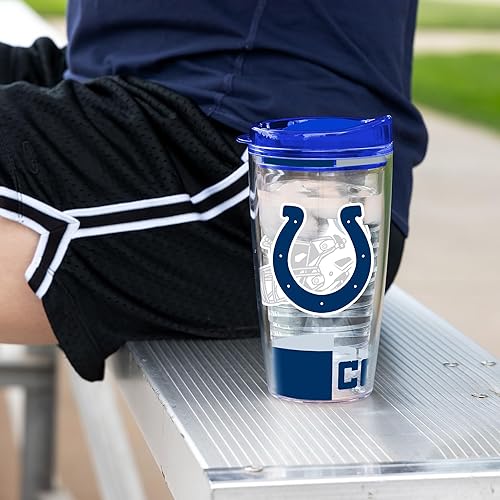 Miniatura 185 de Rico Industries NFL - Vaso clásico de fútbol americano de doble pared, 16 oz o 20 onzas, tapa W