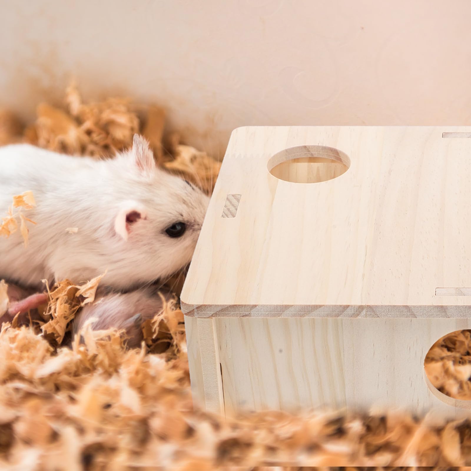 Homoyoyo Hamsterversteck mit Labyrinthdesign für Sicheres und Schlafen Kleintierversteck für Hamster und Ratten Ganzjährig Geeignet