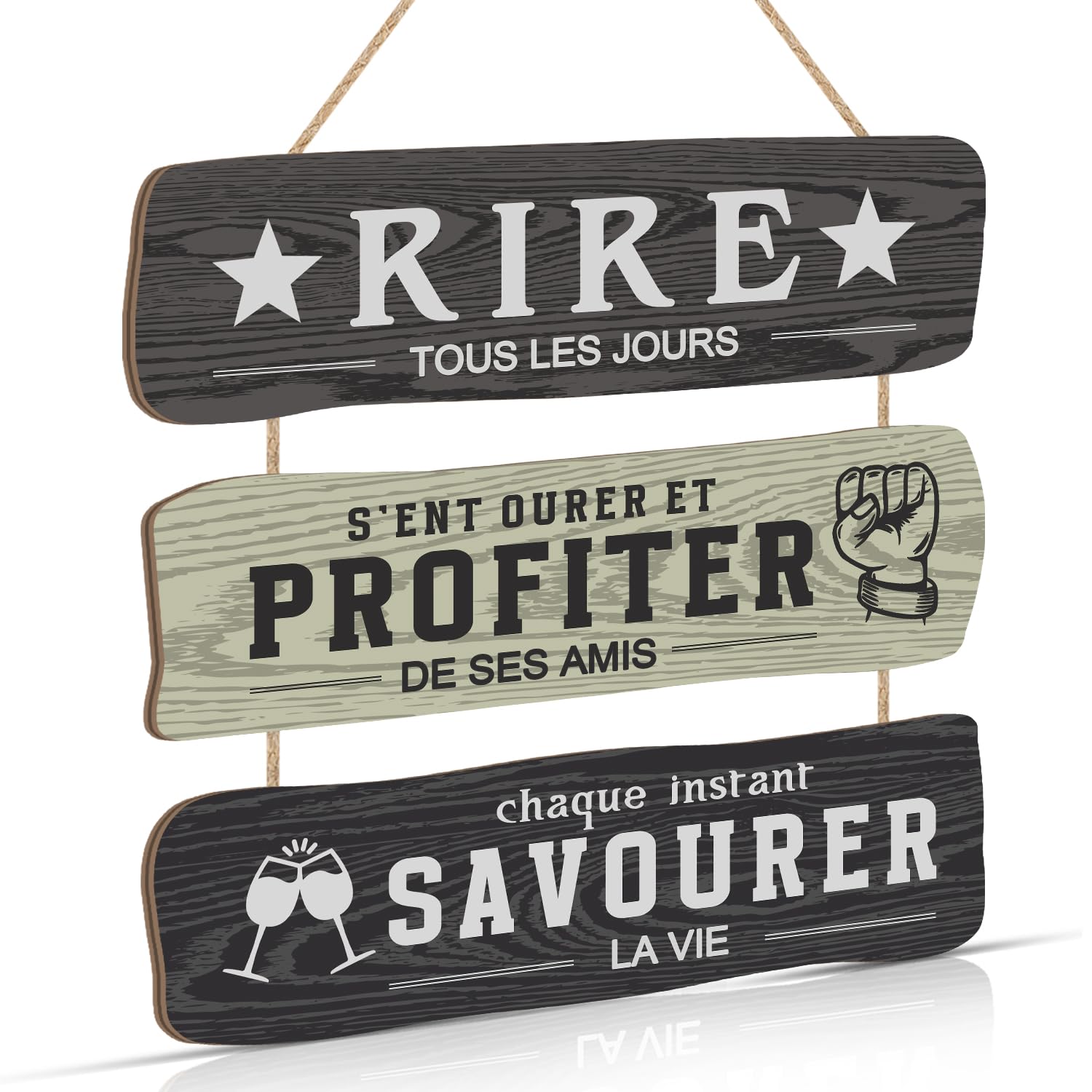 Plaque Citation Bois/Métal 35 x 25 cm