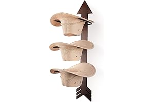 Cowboy Hat Holder Rustic Wood Arrow Design Hat Organizer