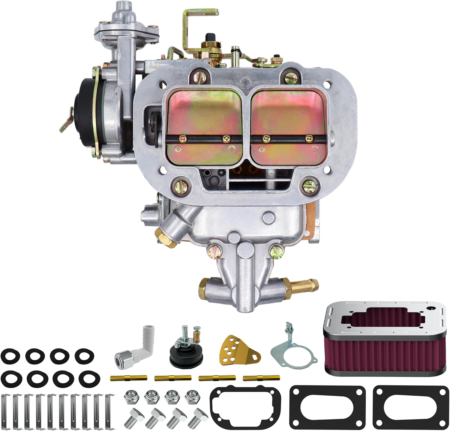 NEW Carburetor 2 Barrel with Air Cleaner Assembly for Weber 32/36 DGV DGEV Electric Choke 32x36 for Toyota Pickup Celica Corona 20R 22R Holley Mazda B2000 B2200 Datsun 510 610 620 710 CJ5 CJ7 CJ8